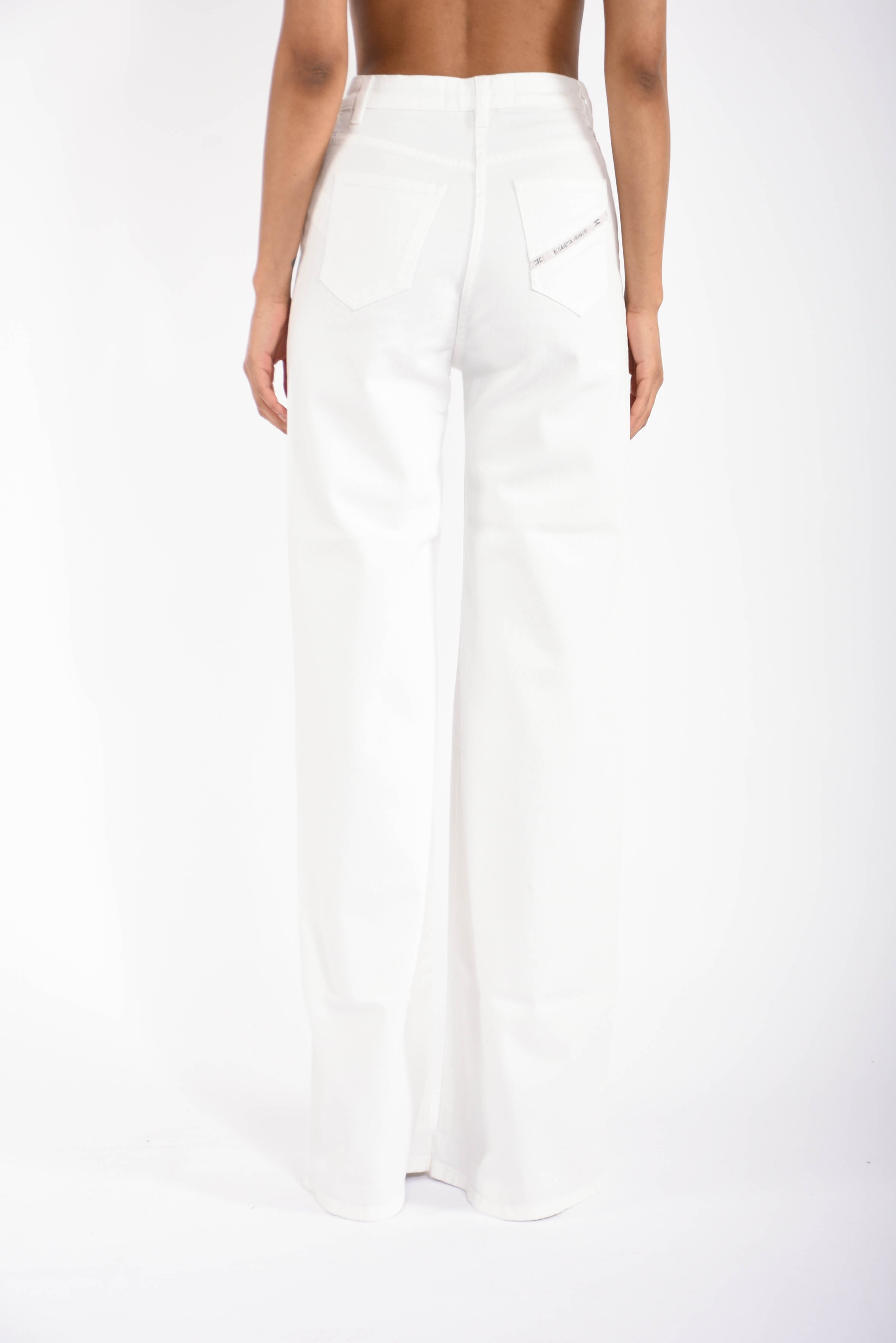 Jeans a palazzo con dettaglio logo