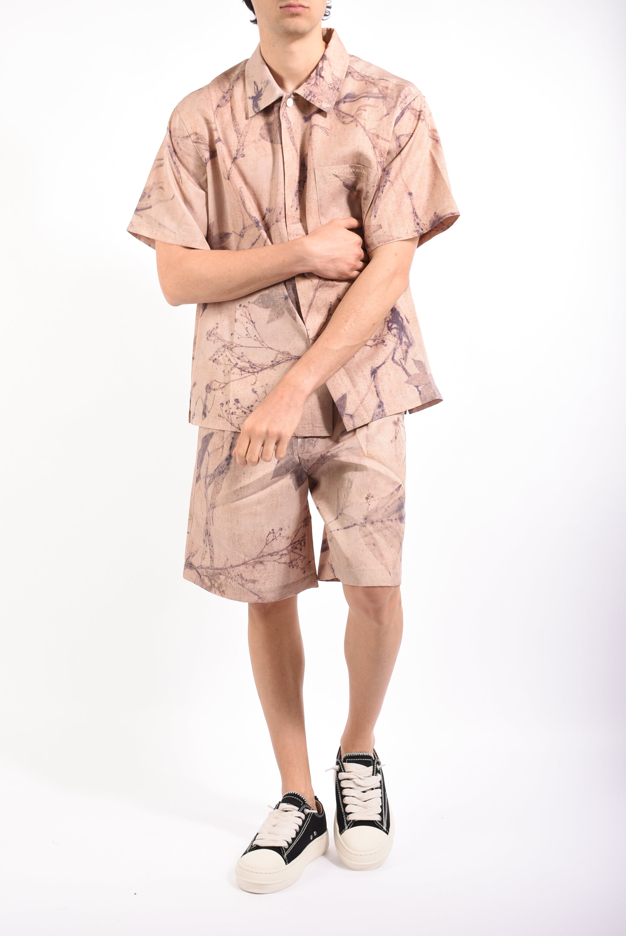 camicia in lyocell stampata