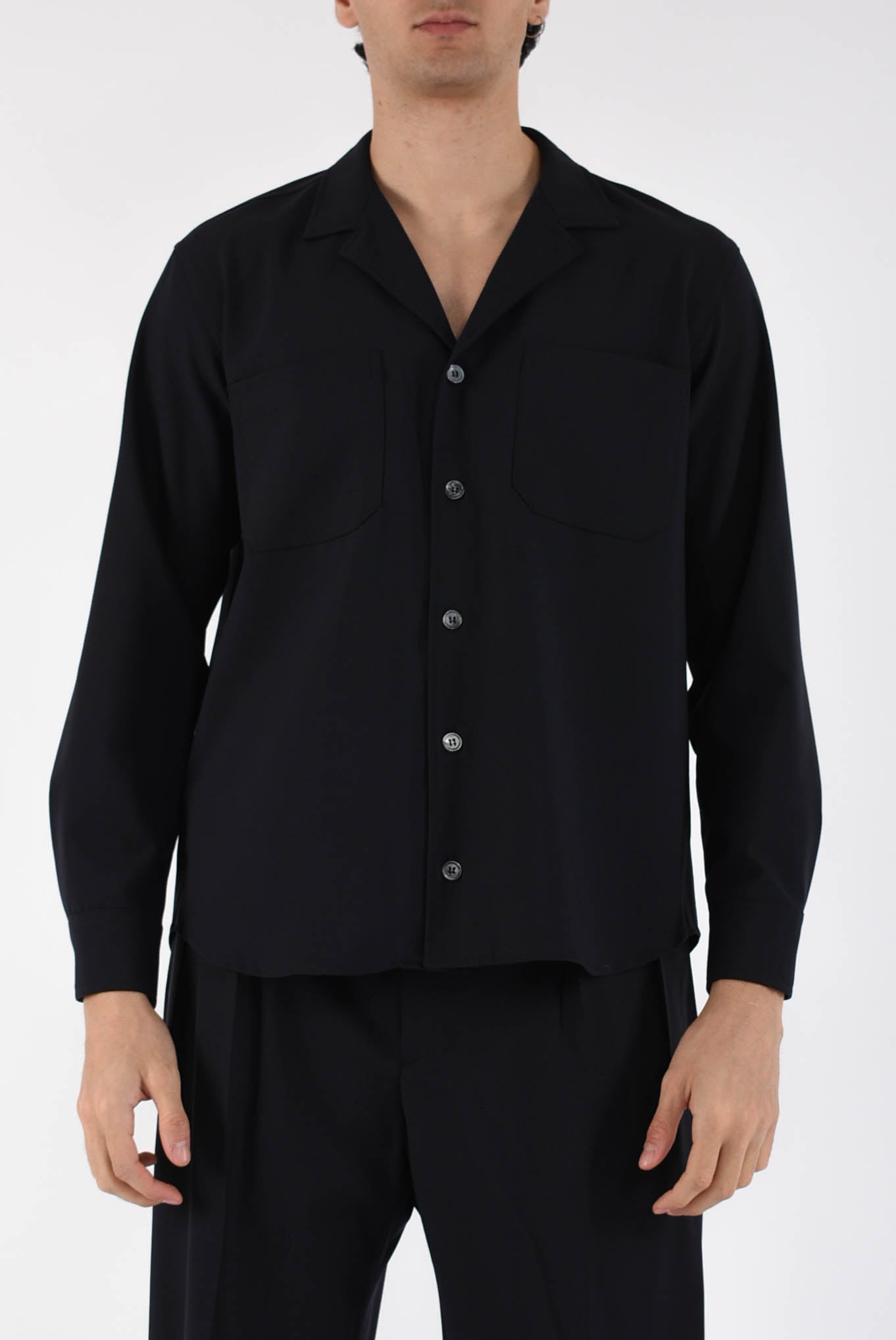 Overshirt in fresco lana