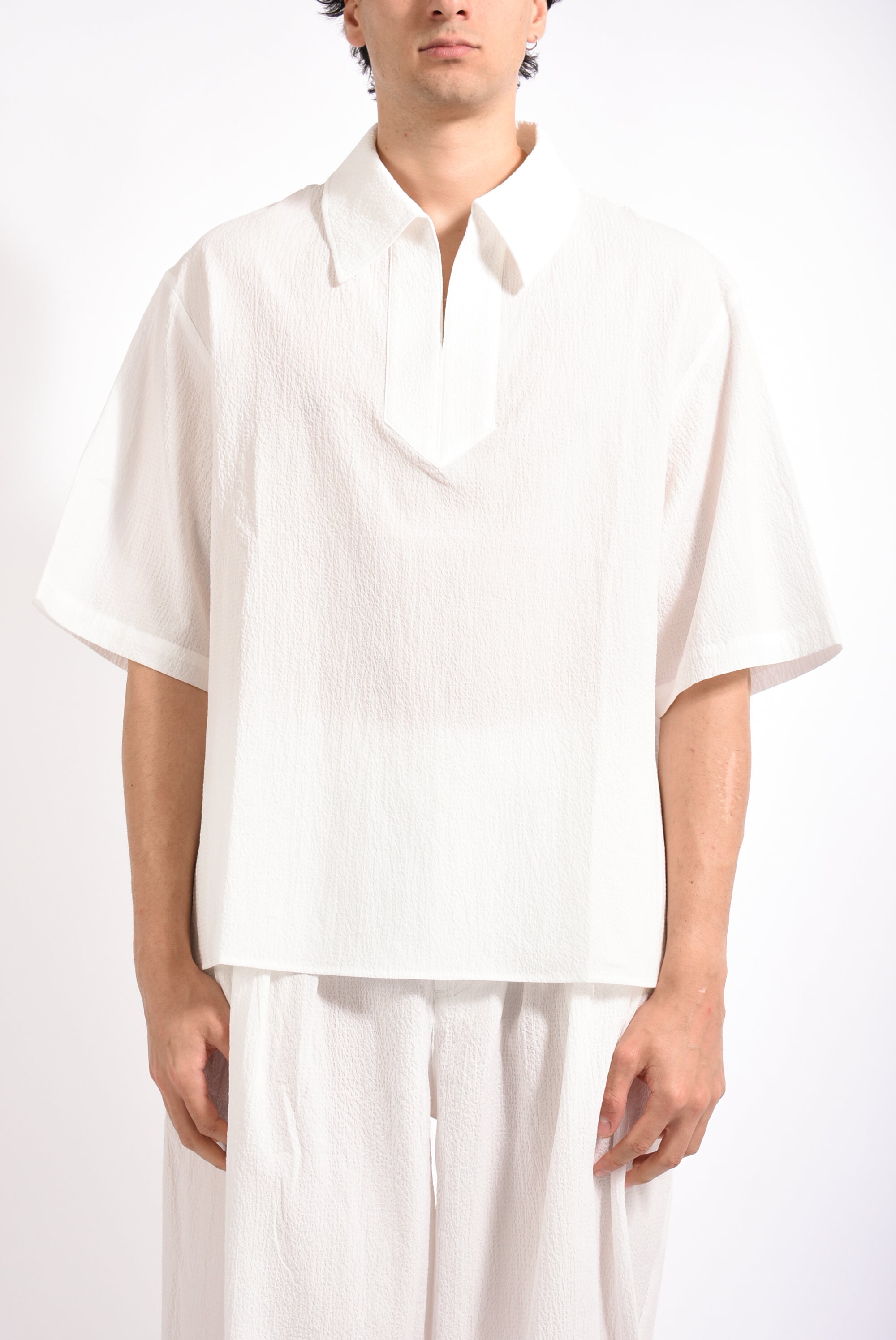 Polo camicia in crepe