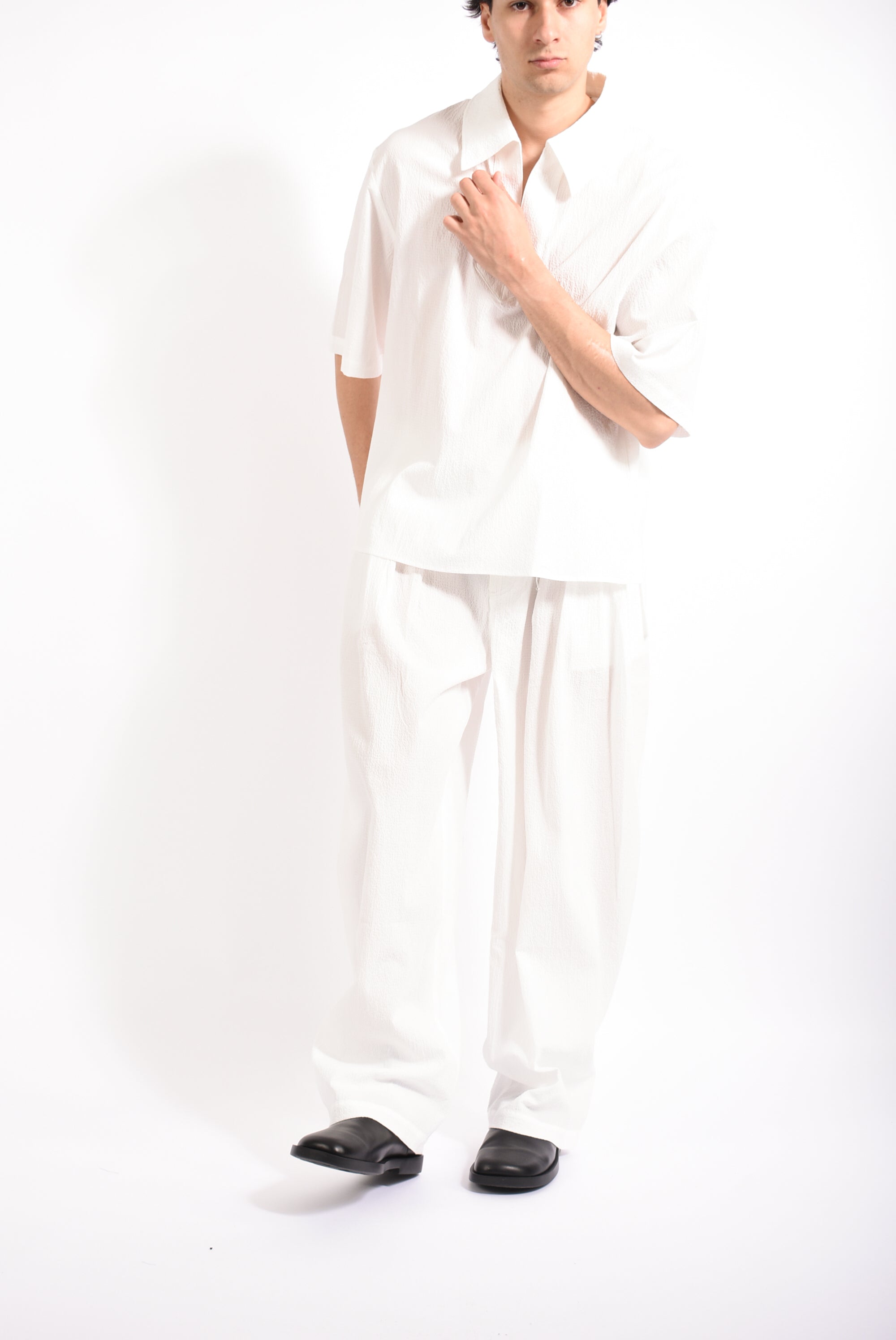 Polo camicia in crepe