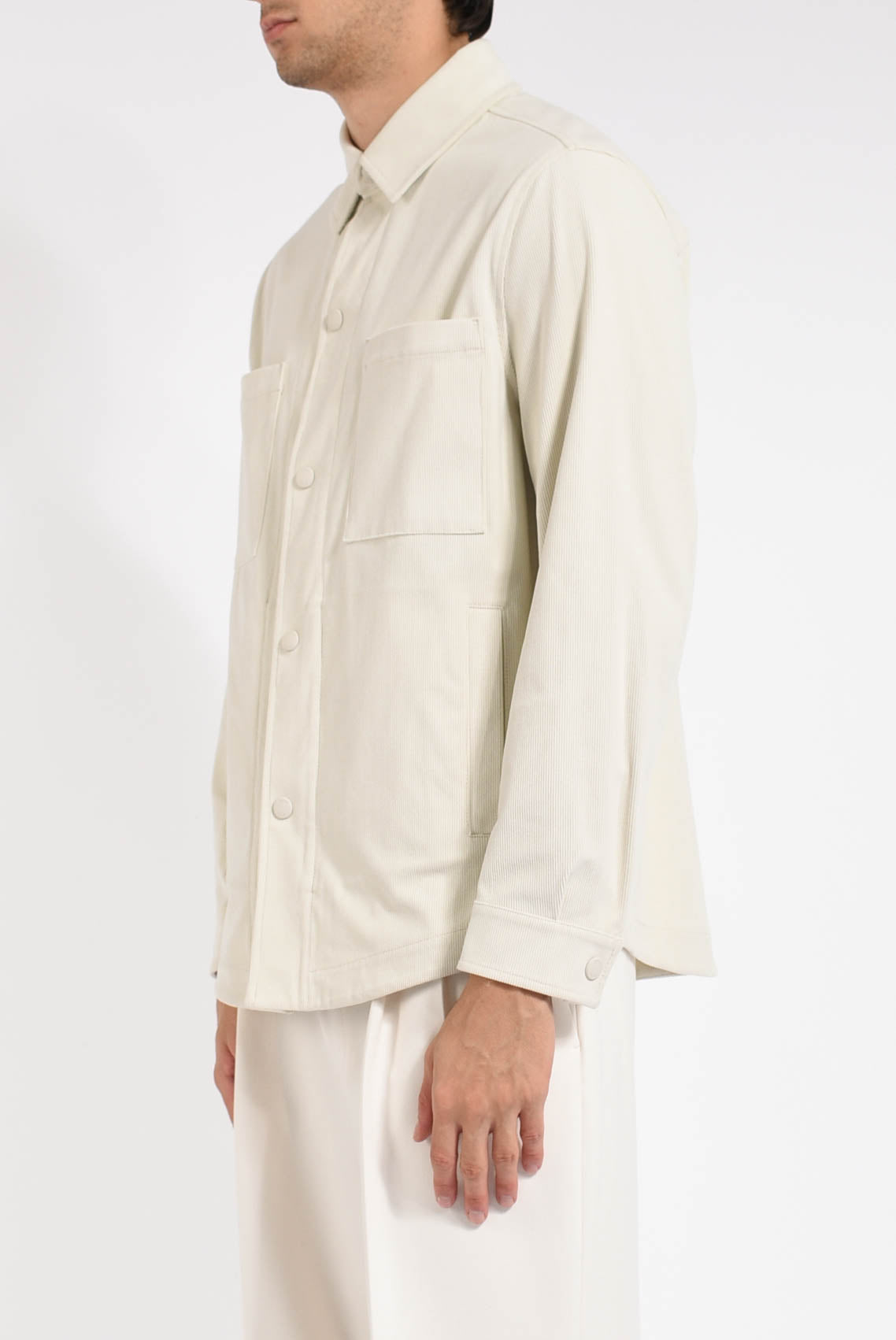 Overshirt in velluto a coste