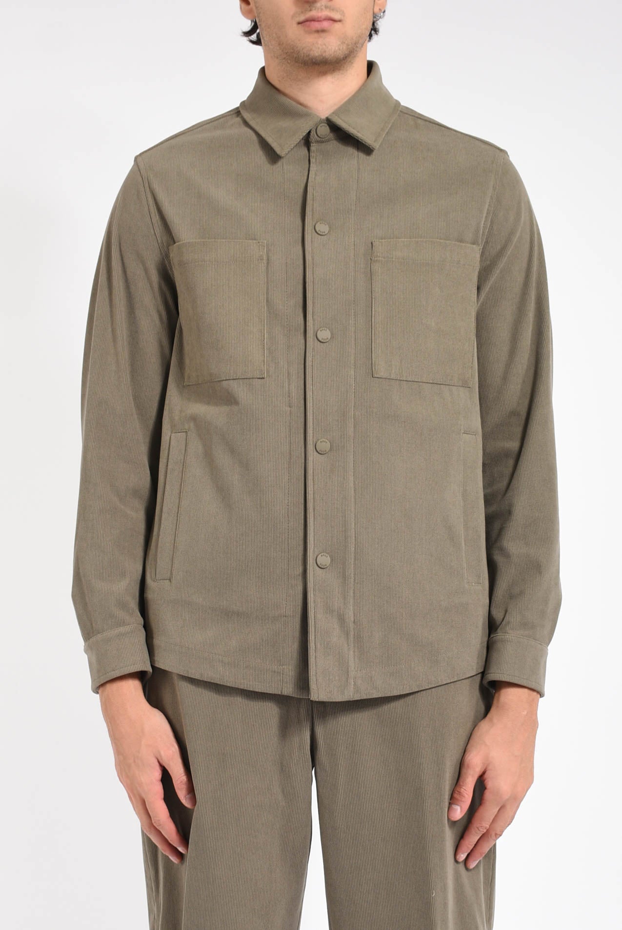 Overshirt in velluto a coste