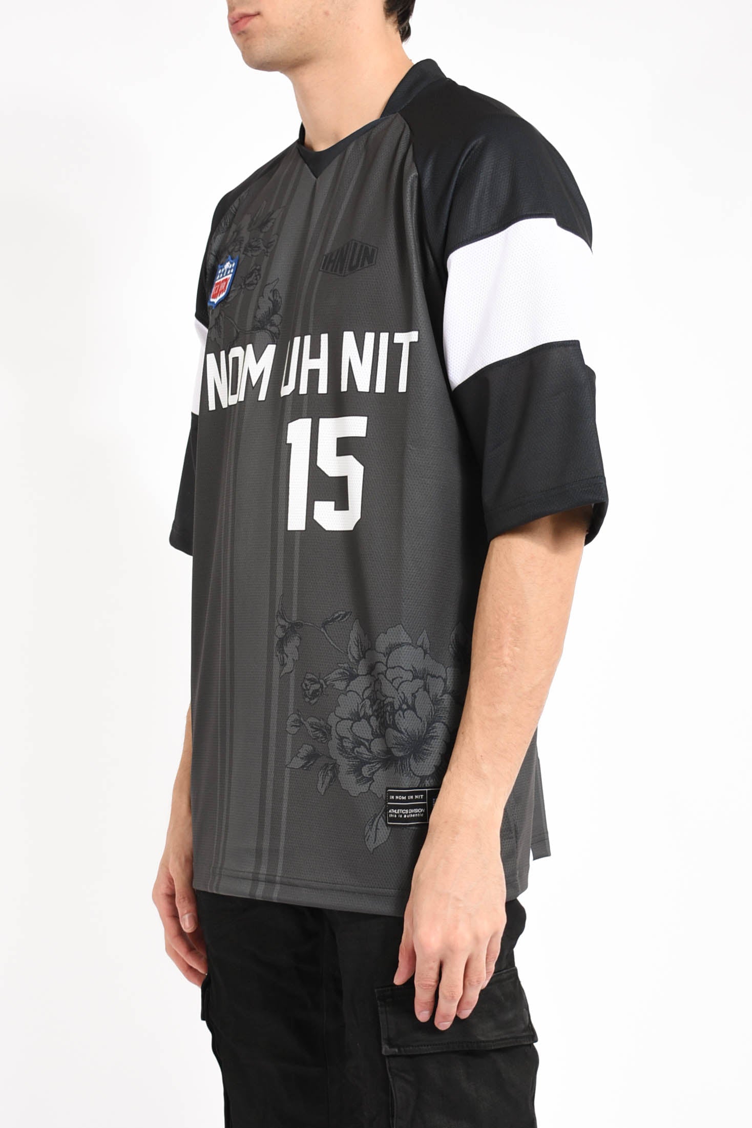 t-shirt Black Flower Tech