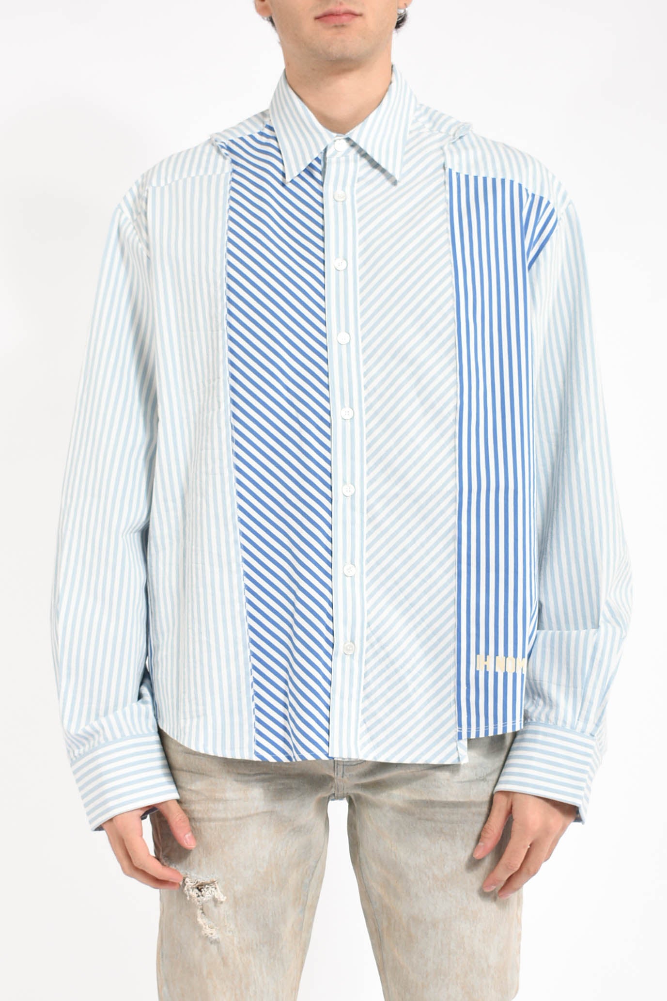 camicia Stripe Patches