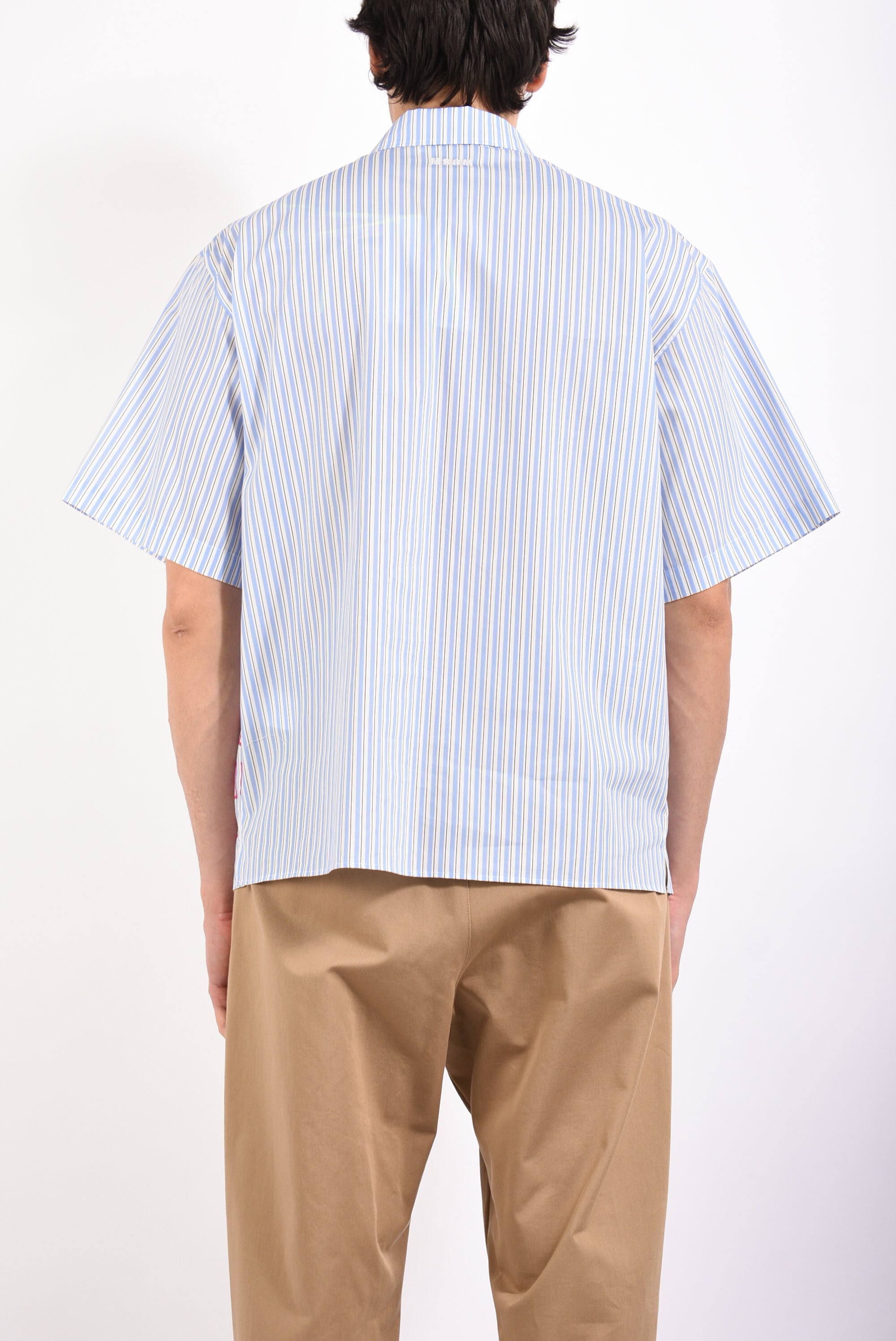 Camicia rigata in cotone