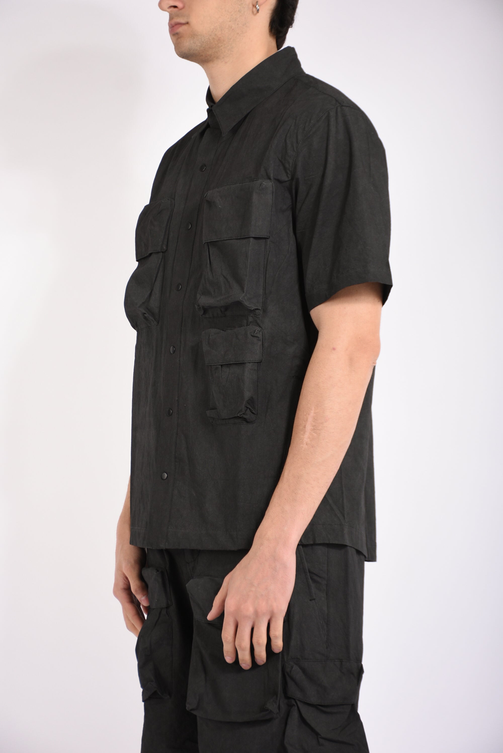 Camicia cargo in cotone