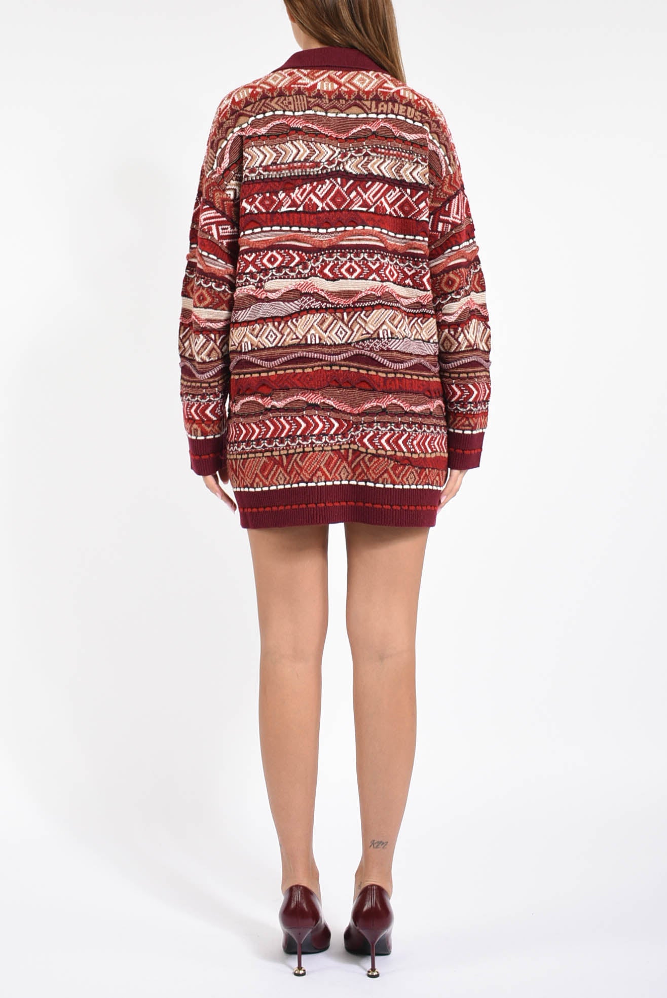 Polo lunga jacquard