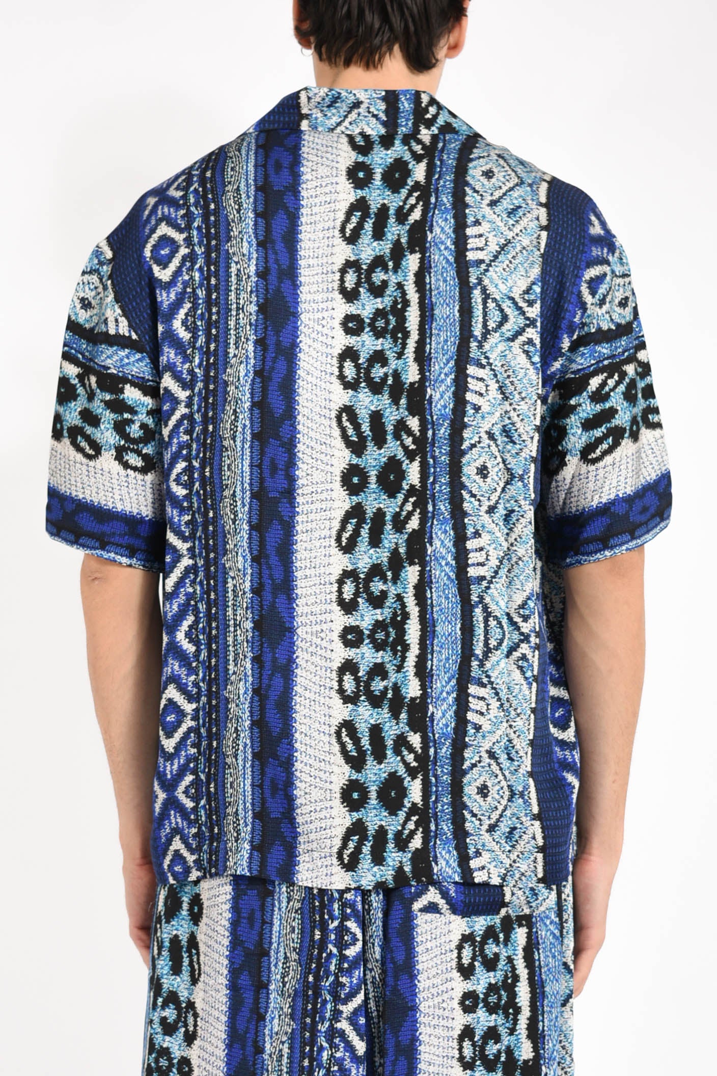 camicia in maglia jacquard