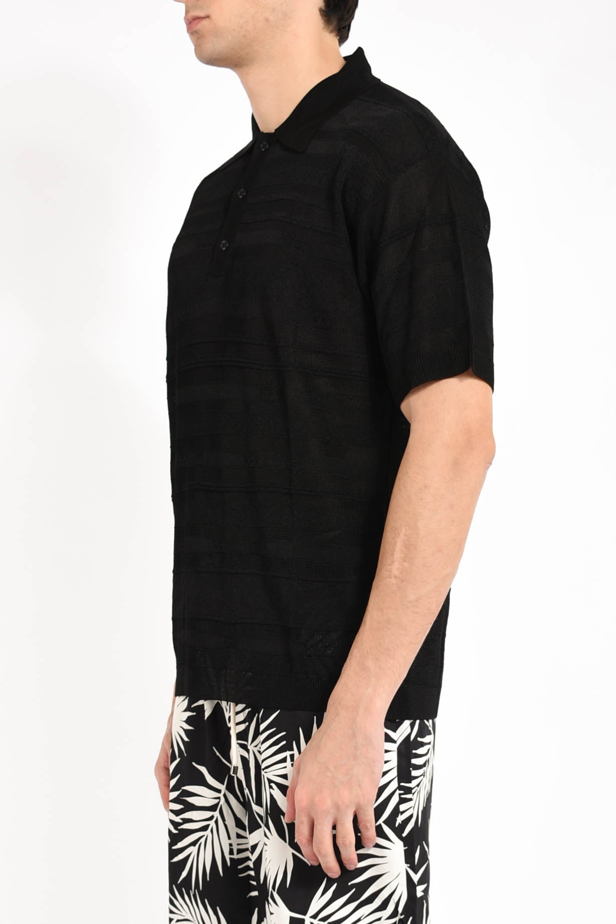 polo jacquard in maglia