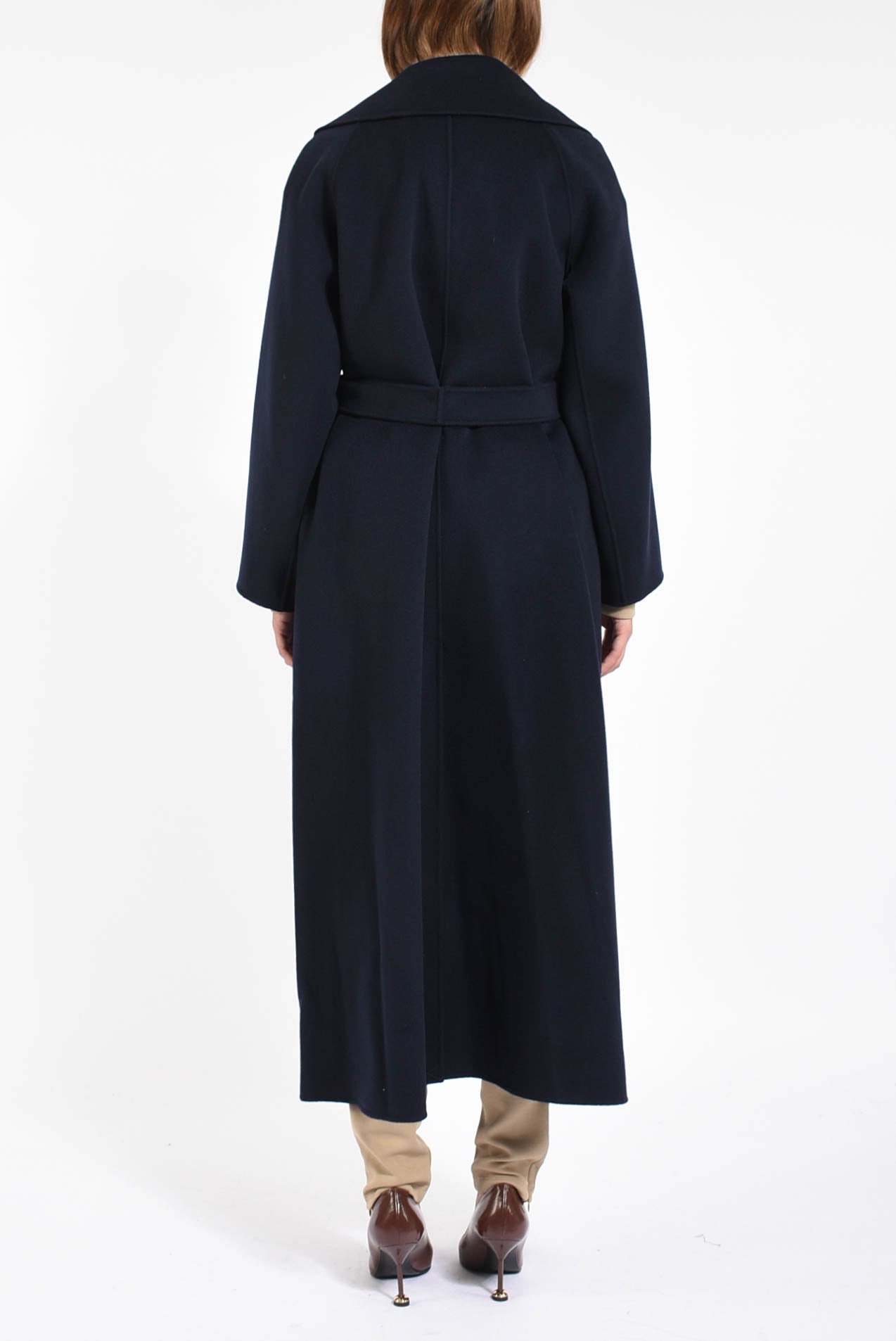 Cappotto a vestaglia in lana modello doris