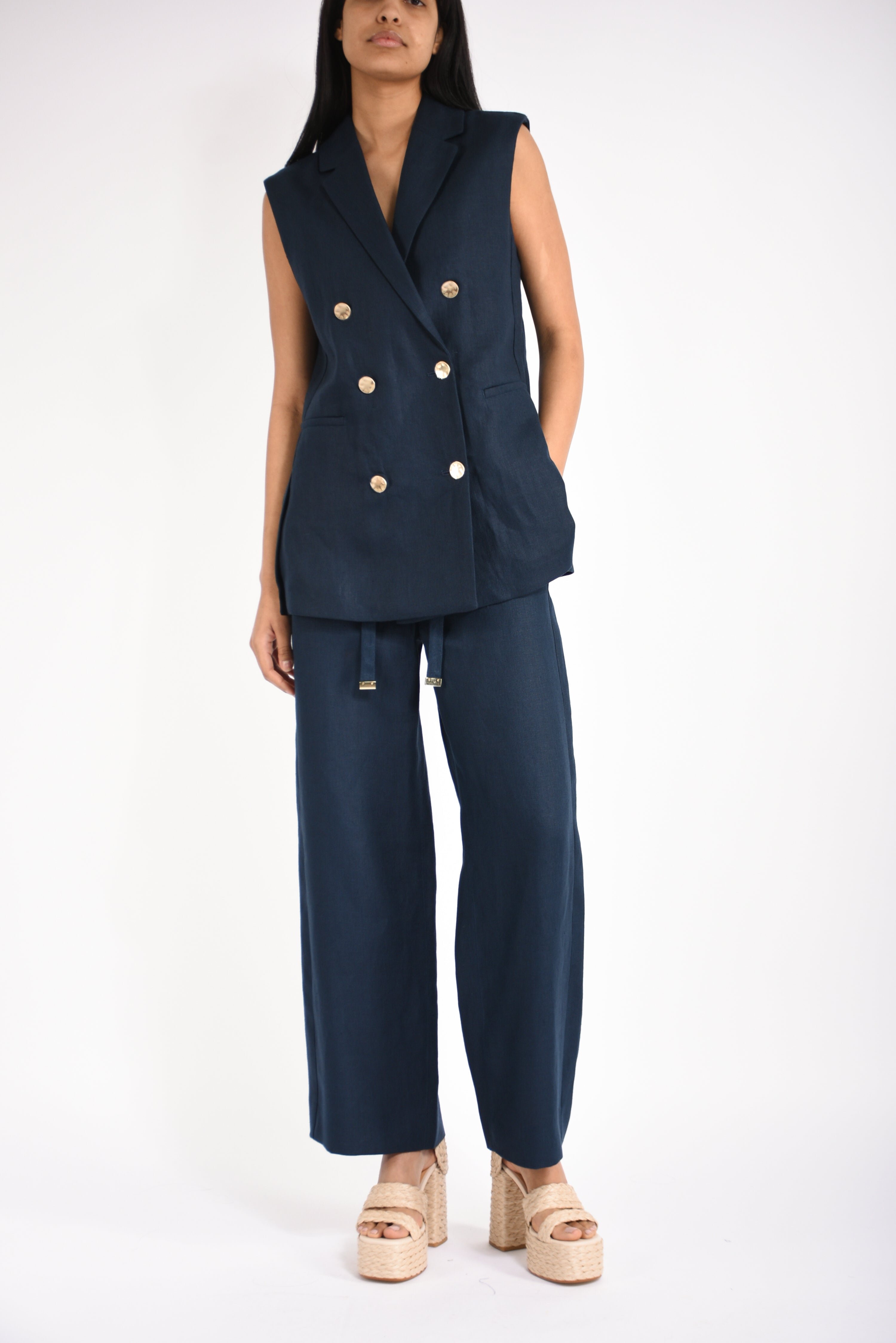 pantaloni in lino amedea