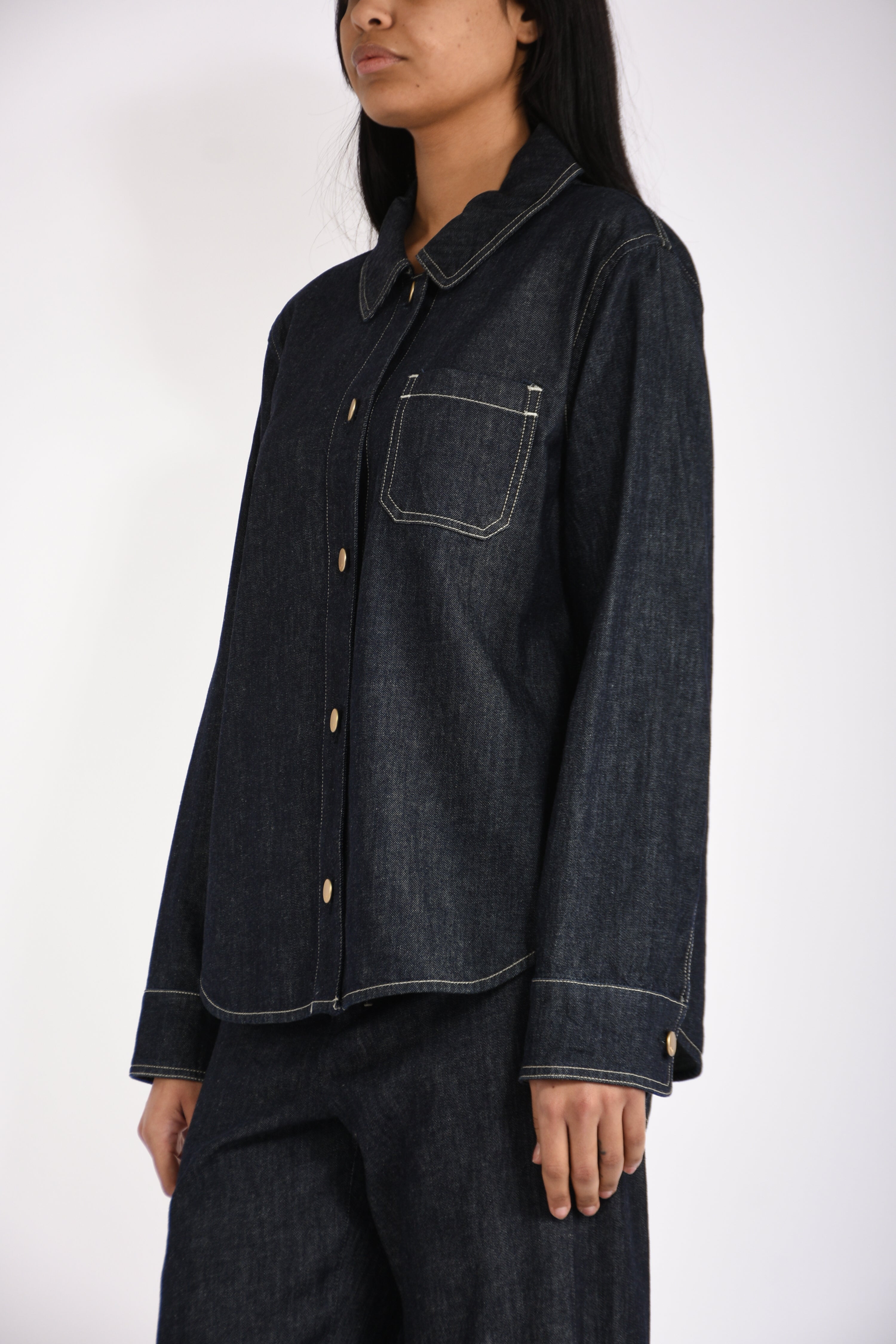 camicia in denim enfasi