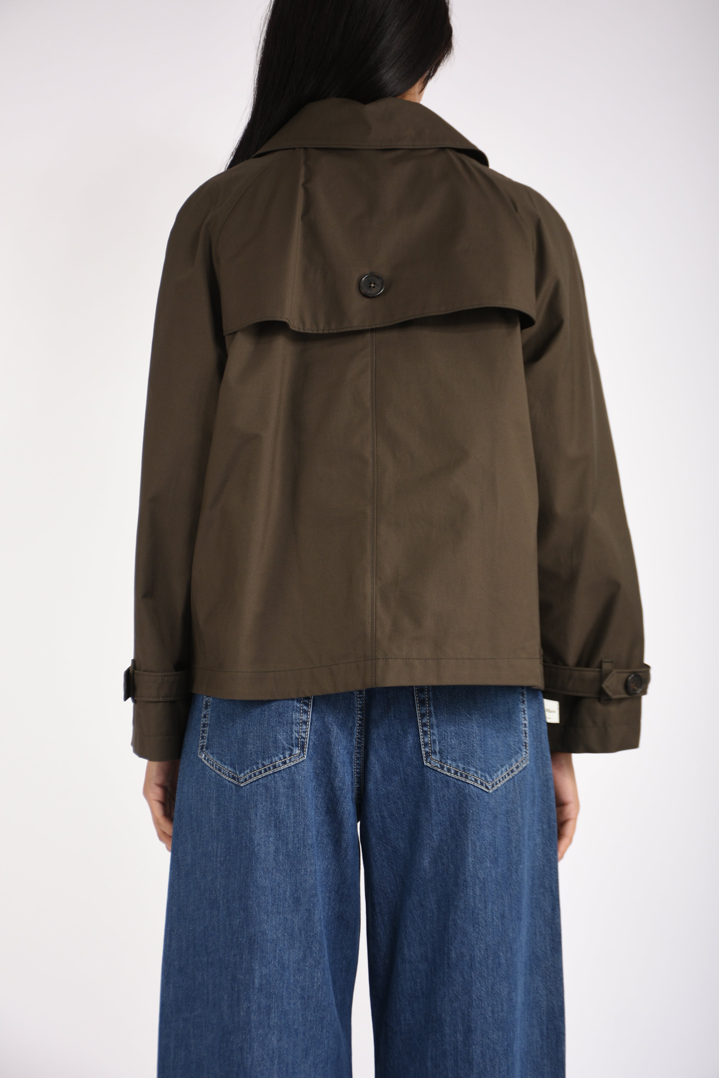 Trench corto in twill antigoccia tesoro