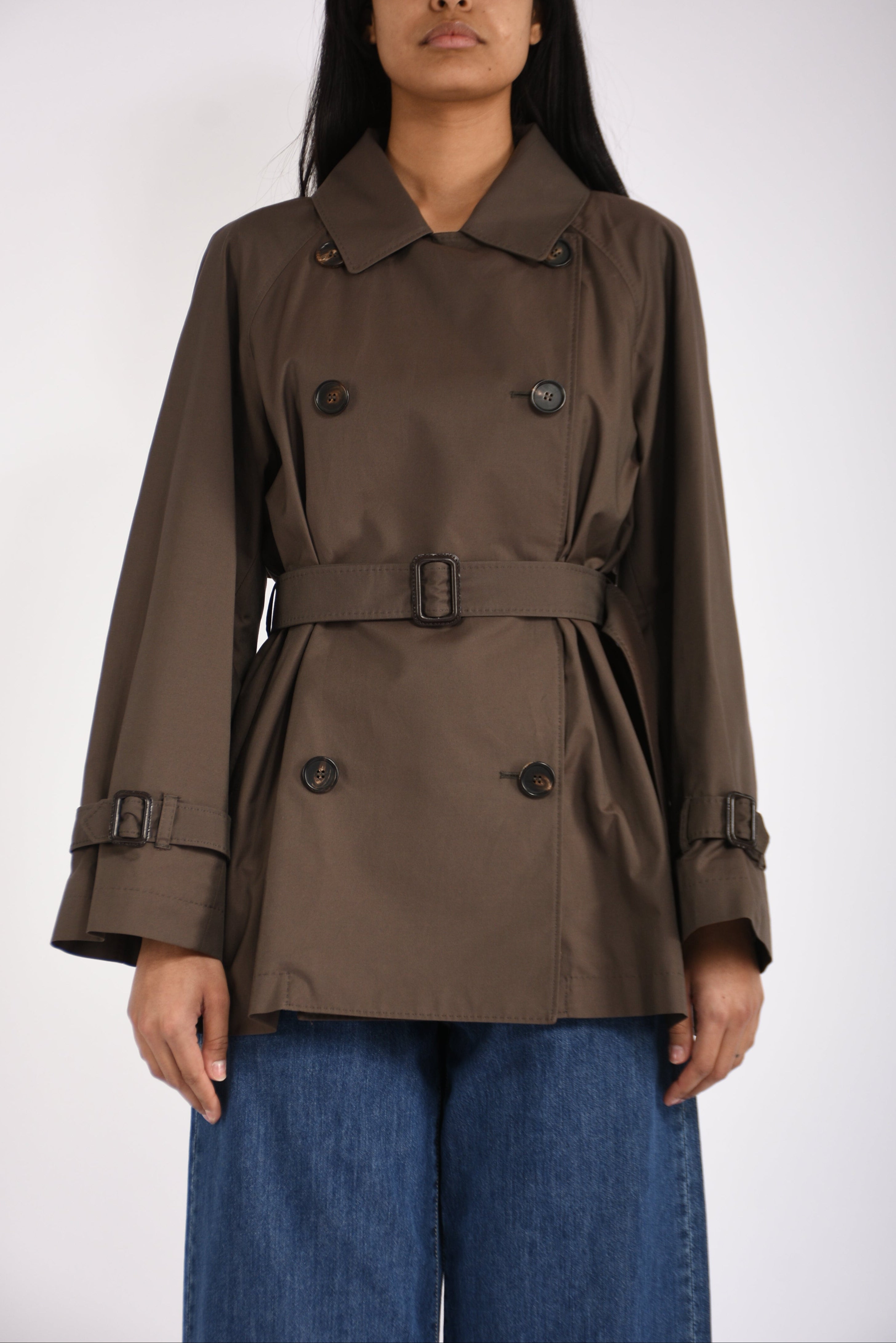 Trench crop in twill antigoccia calle