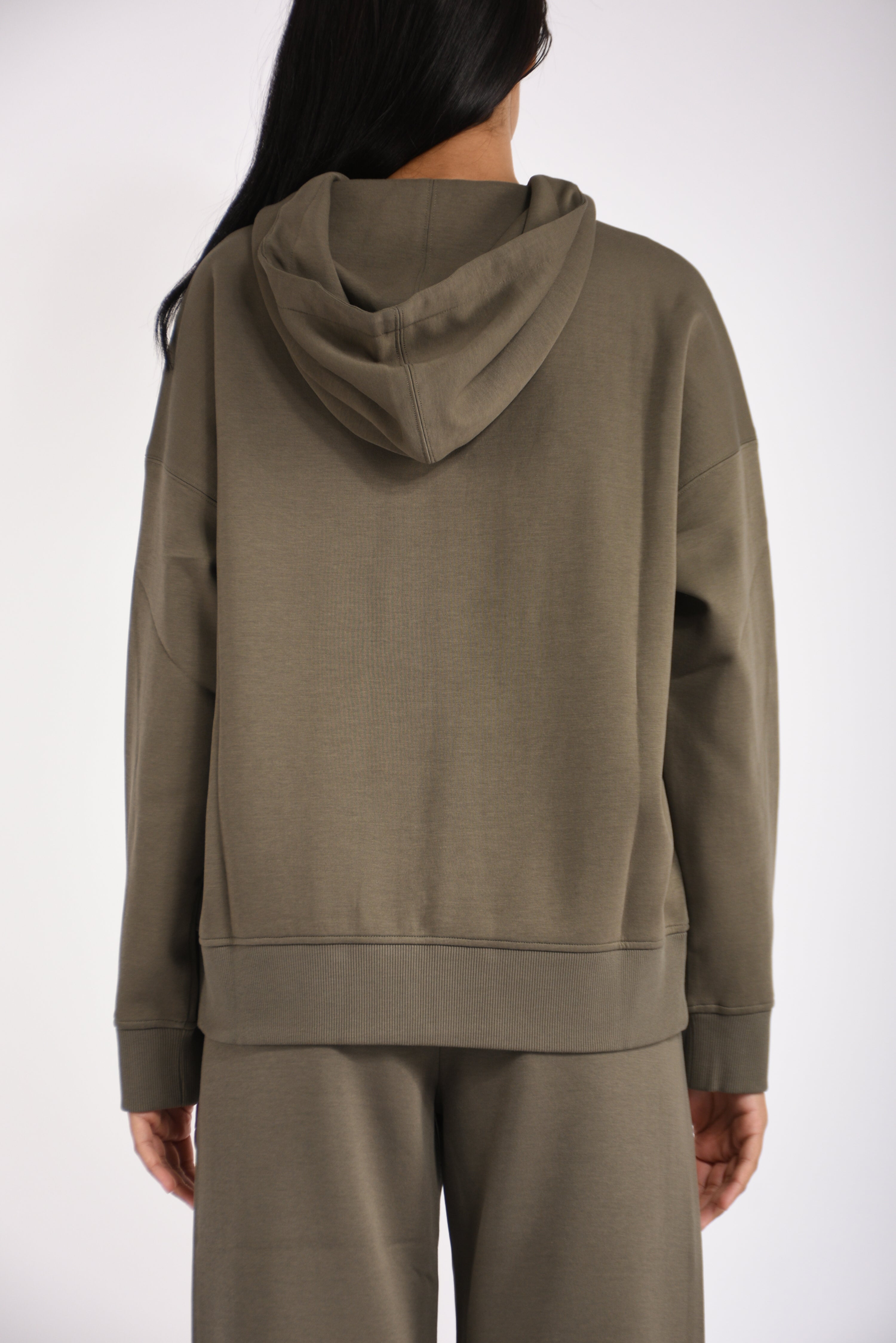 Felpa con zip in jersey tecnico jour