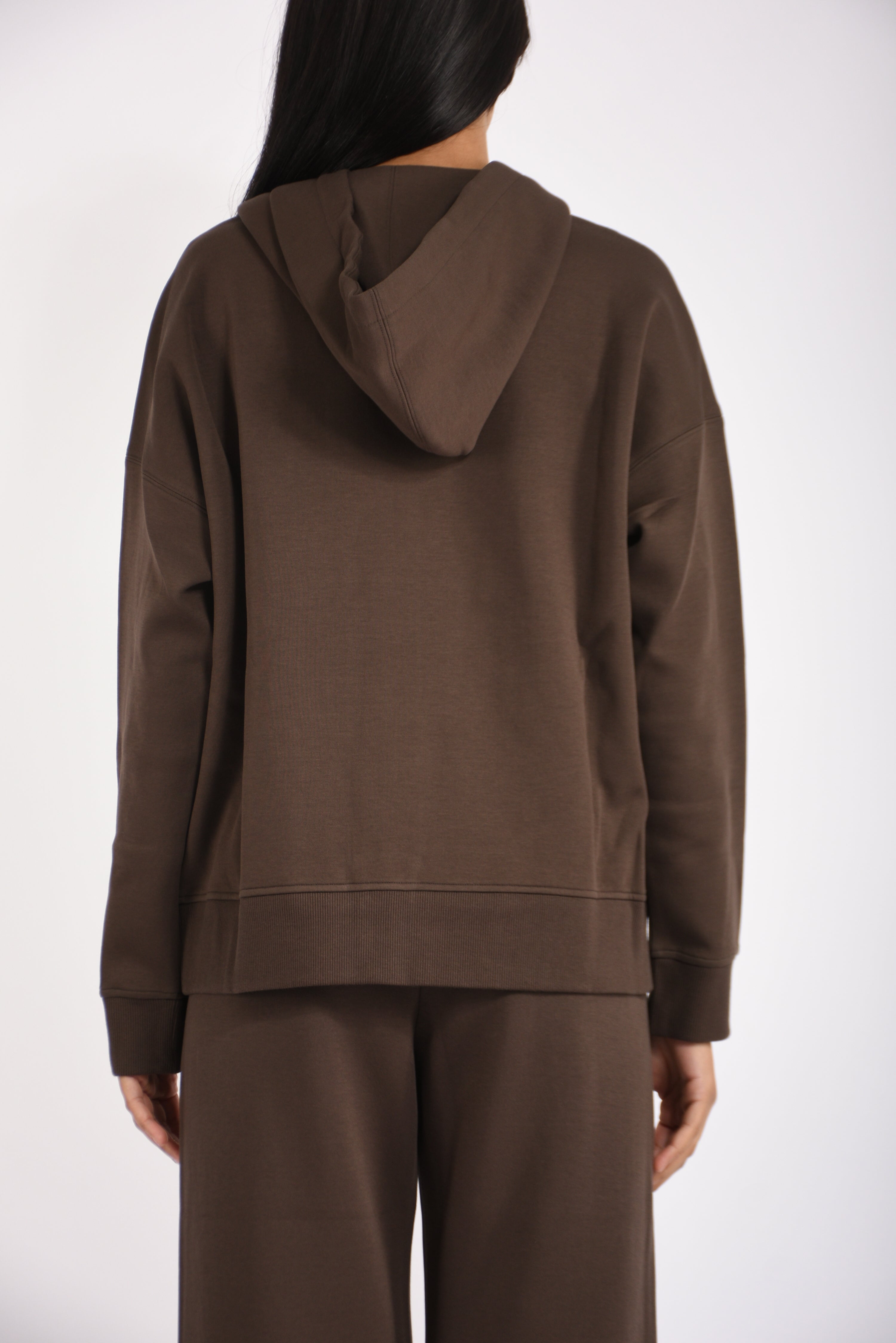 Felpa con zip in jersey tecnico jour