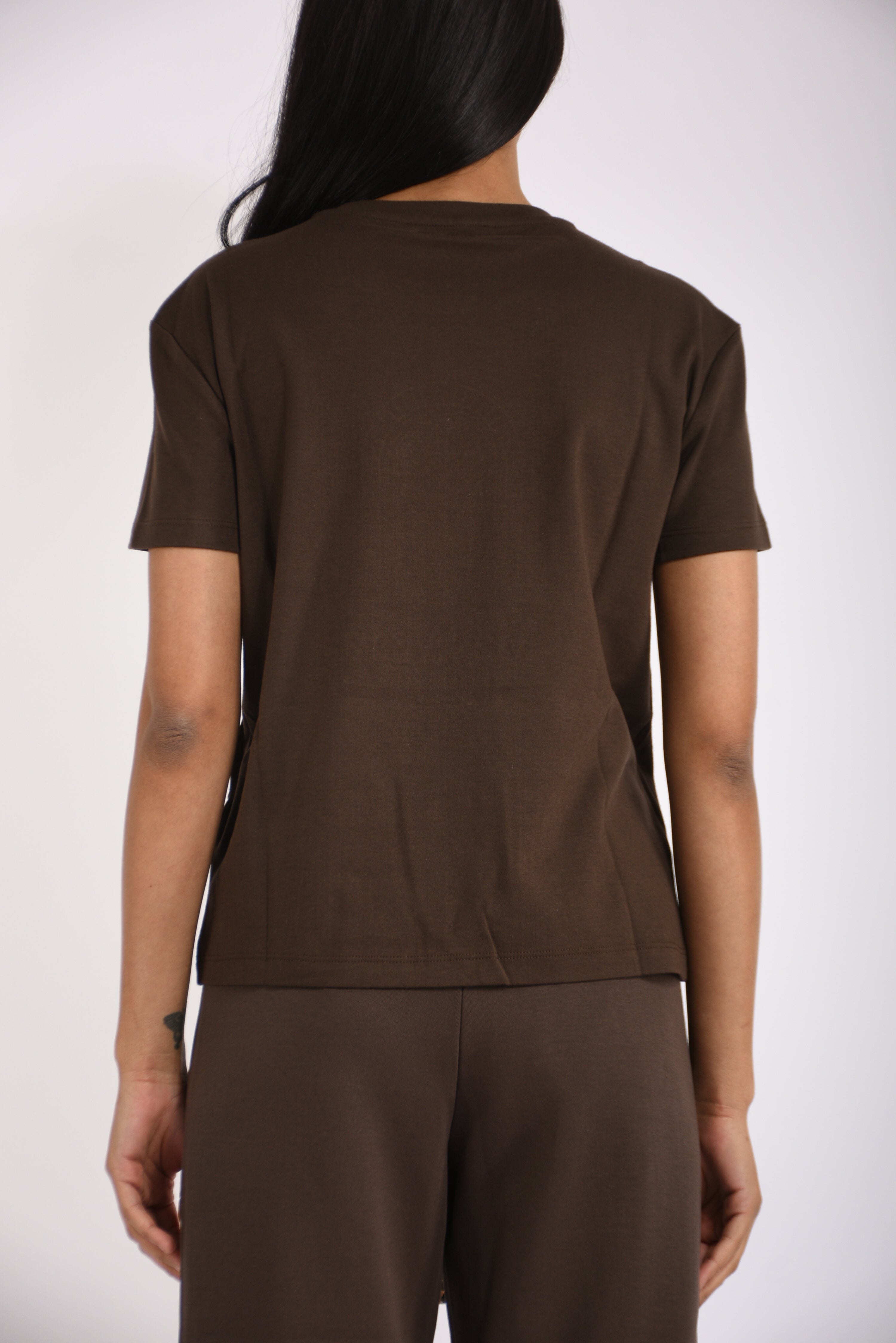 T-shirt in jersey con ricamo bella