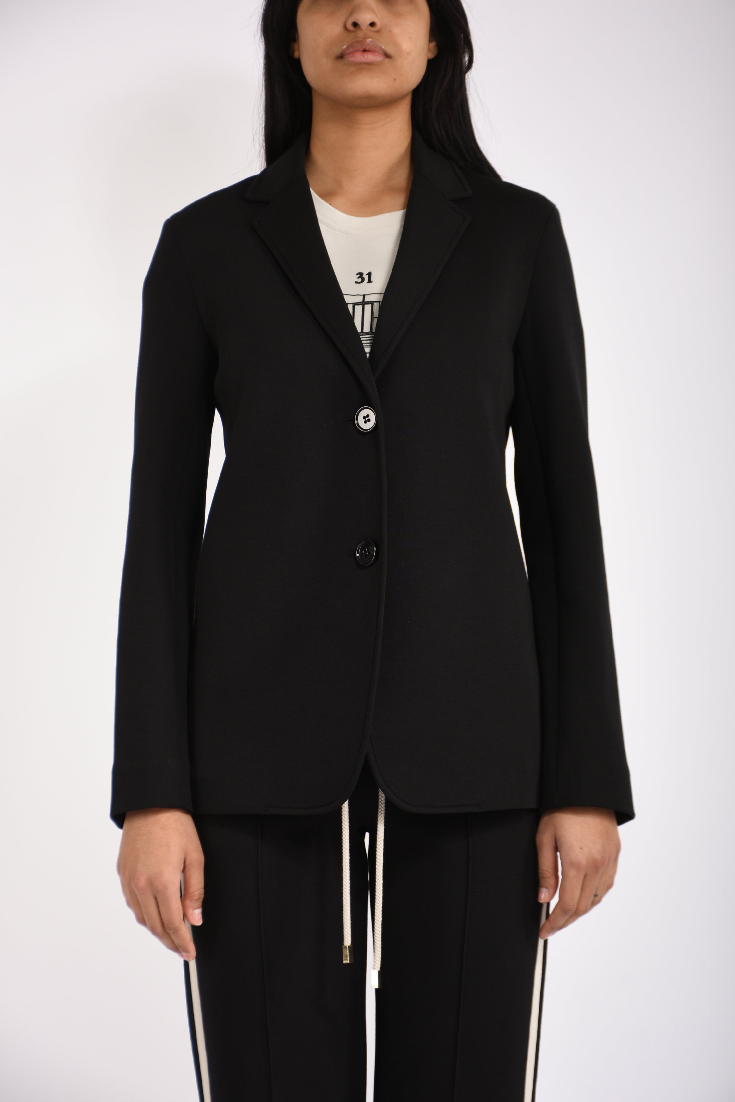 Giacca monopetto in jersey scuba atollo