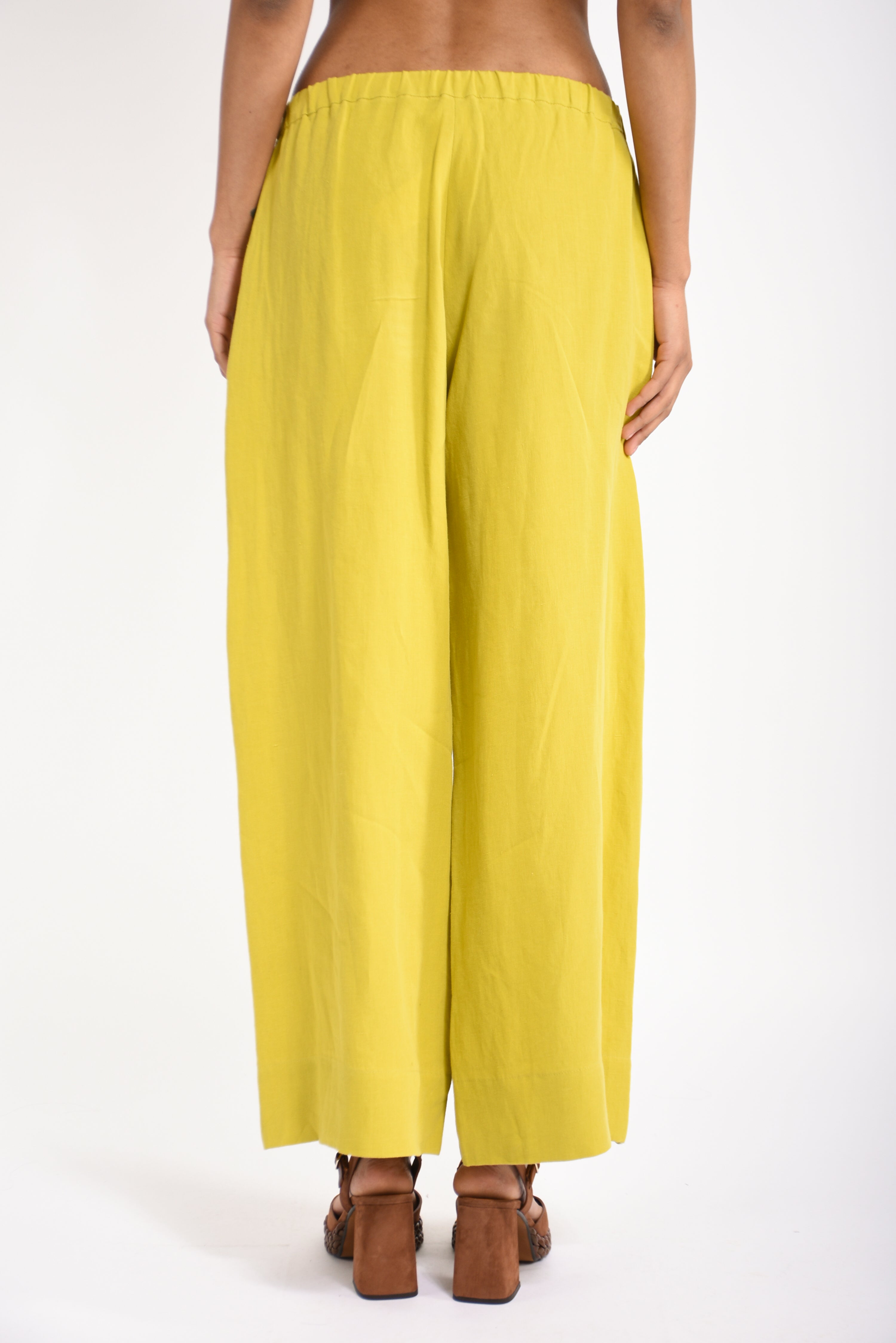 pantaloni jogging in lino aurora