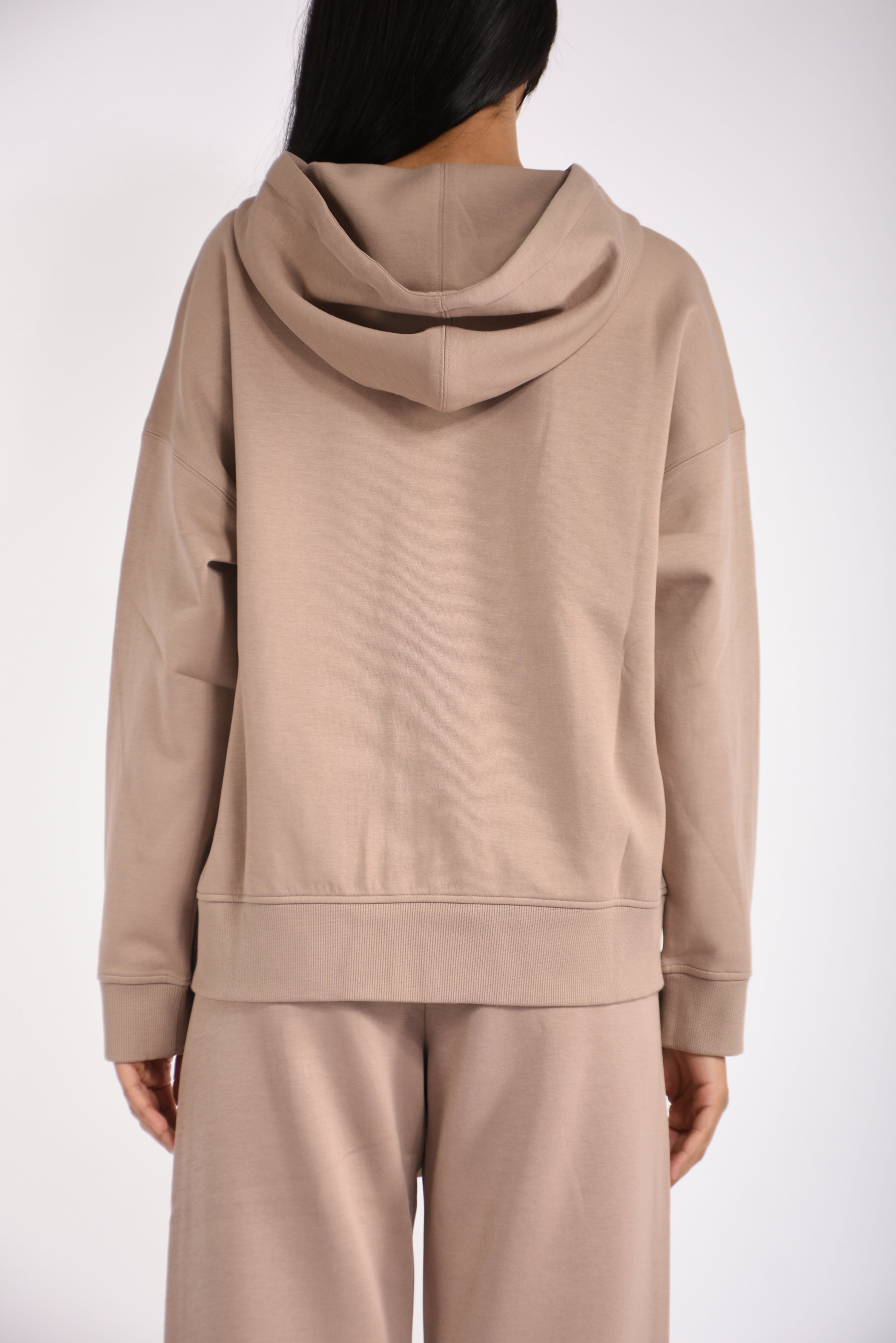 Felpa con zip in jersey tecnico jour