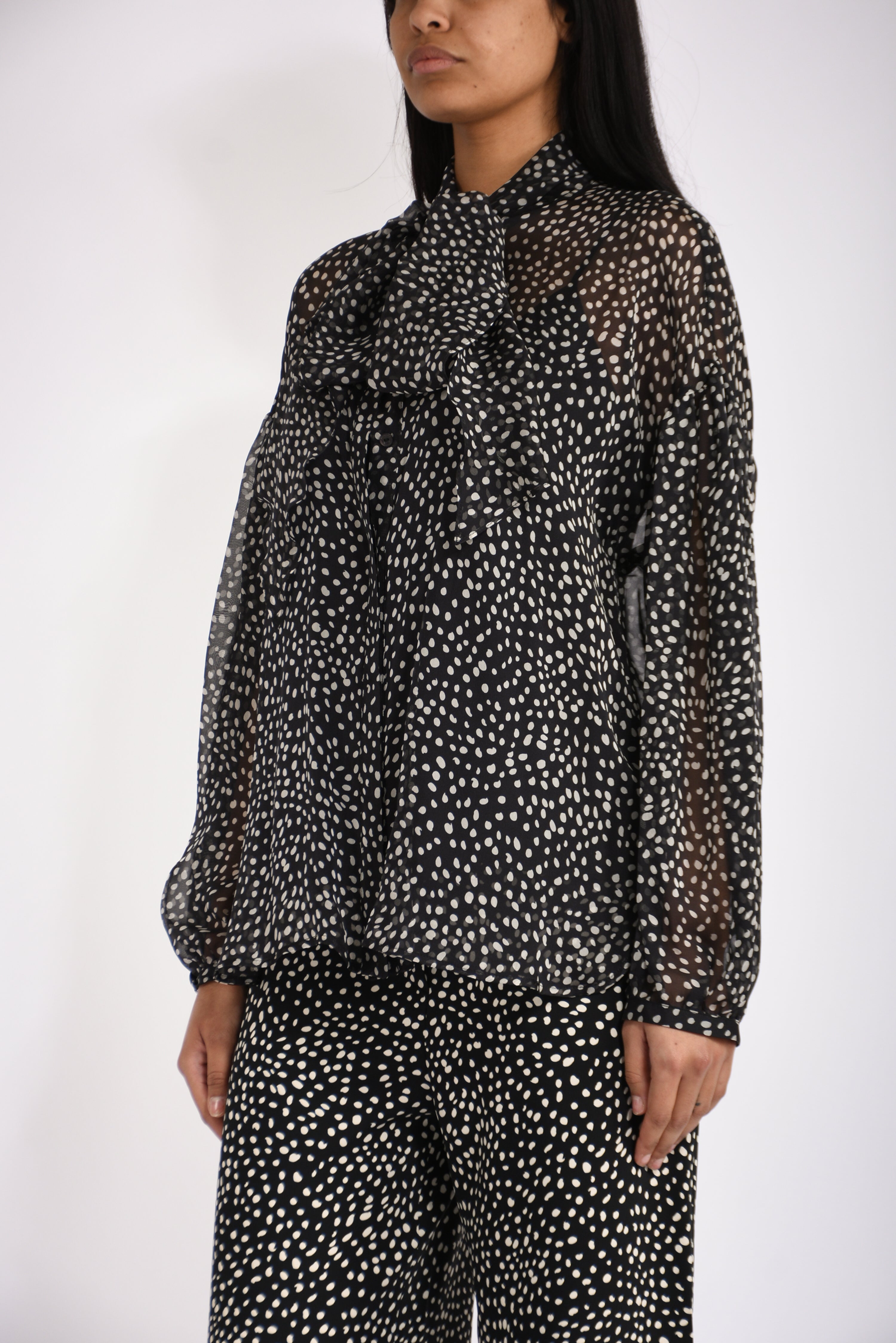 Blusa in chiffon stampato etere