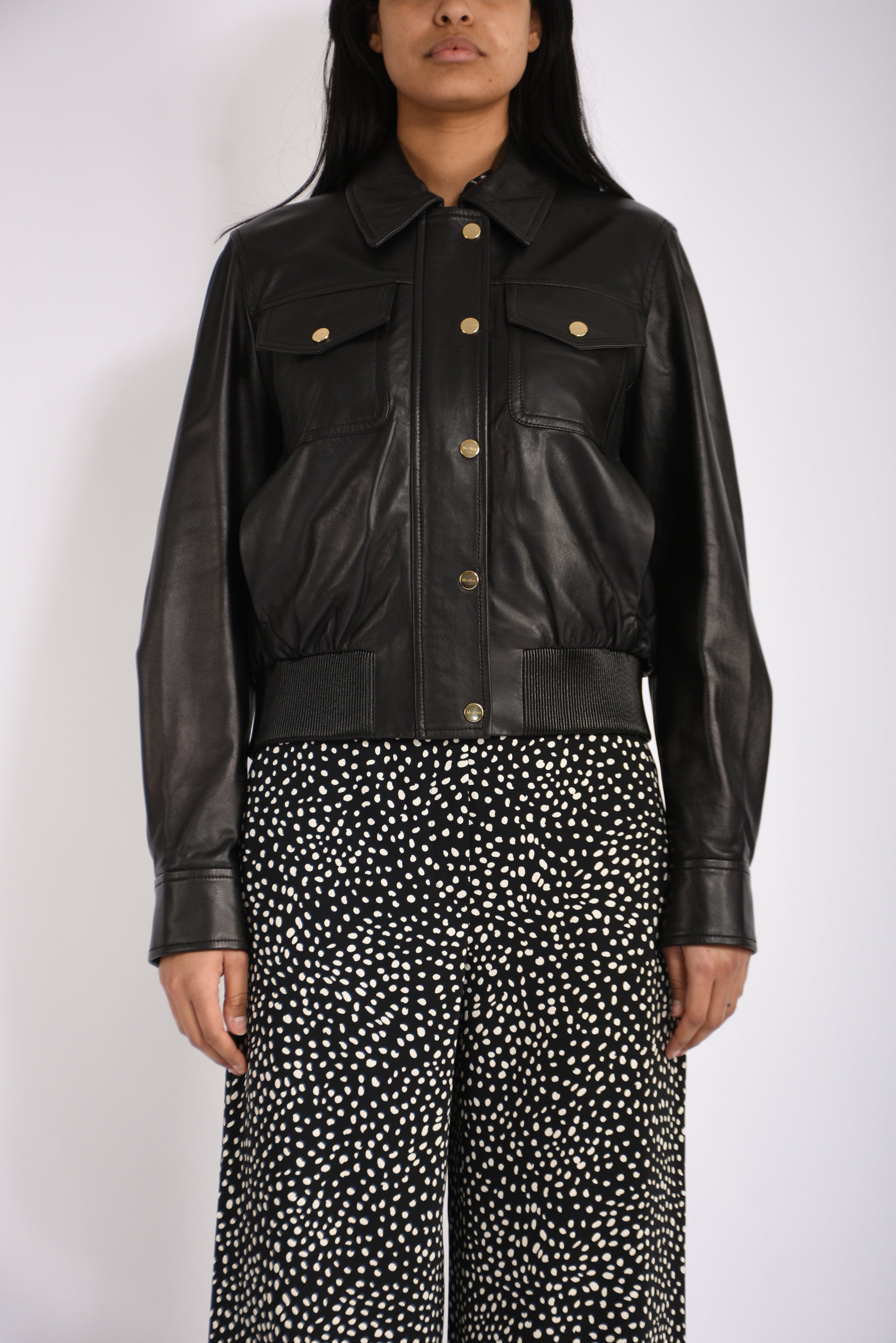 Giacca in pelle biada