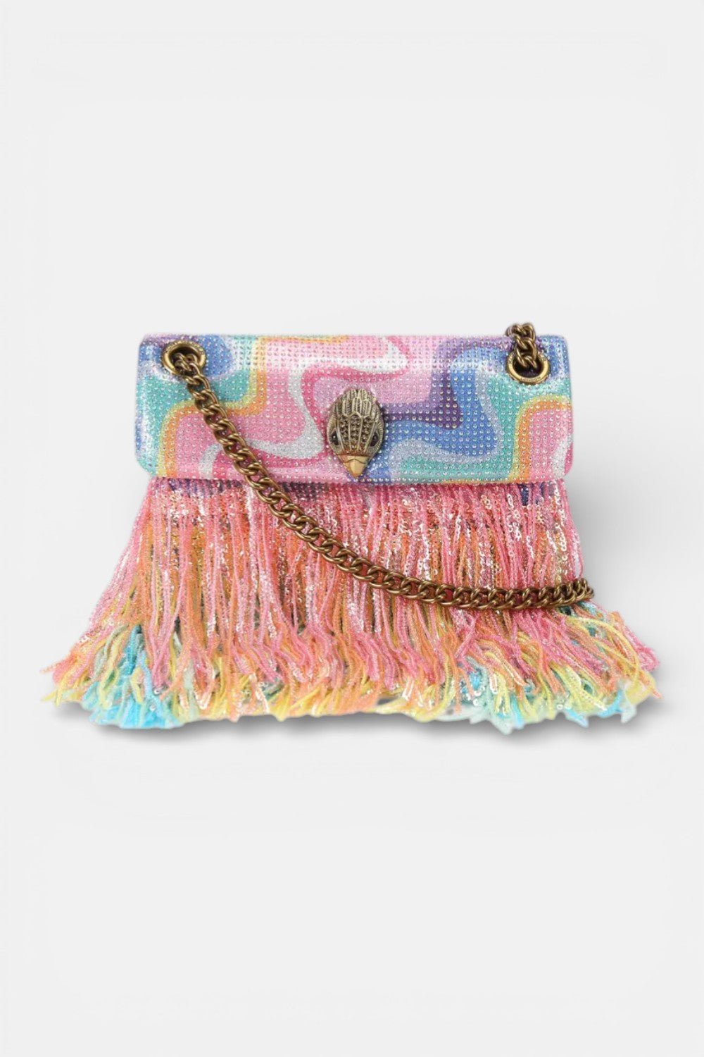 borsa a tracolla mini kensington fringe