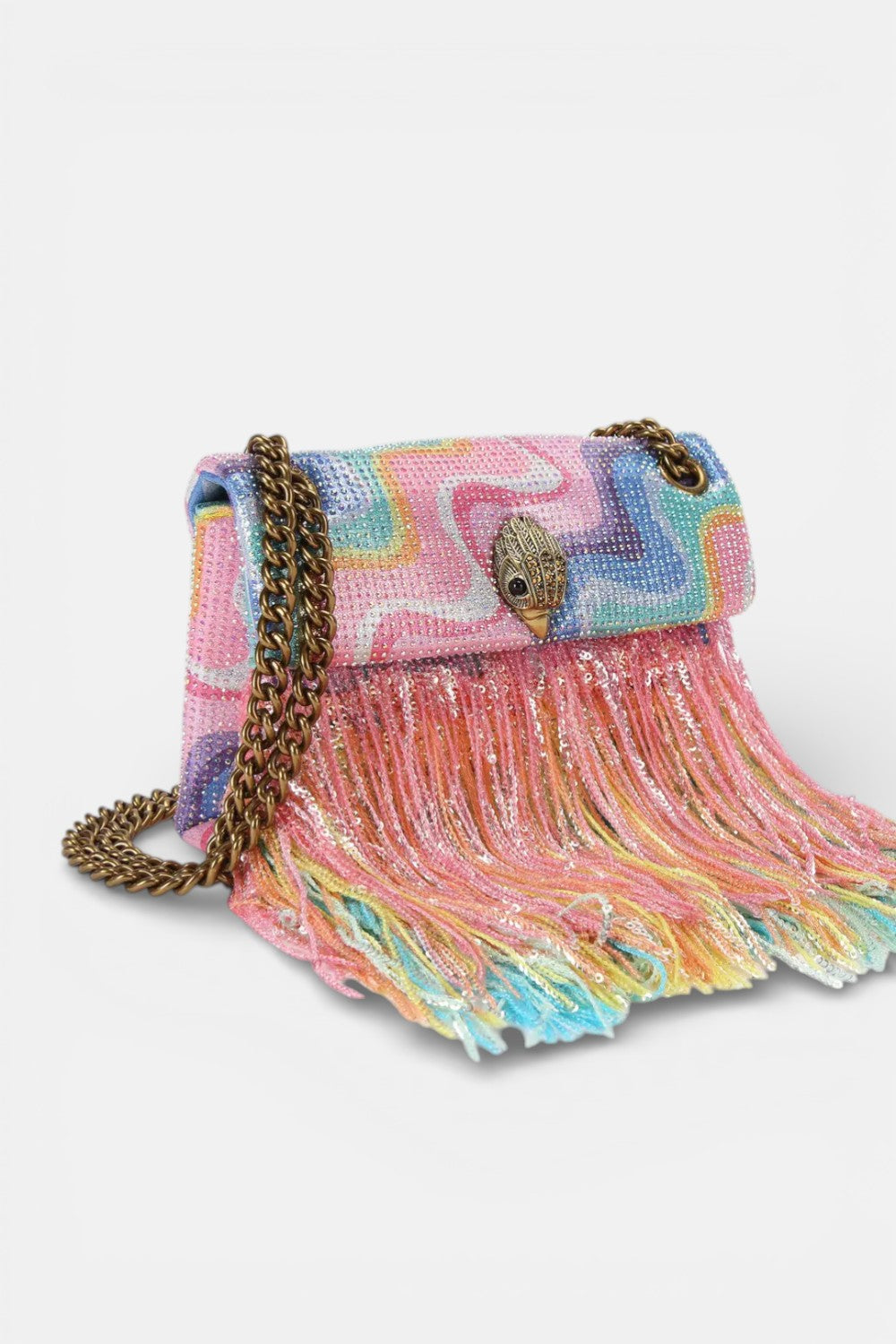 borsa a tracolla mini kensington fringe