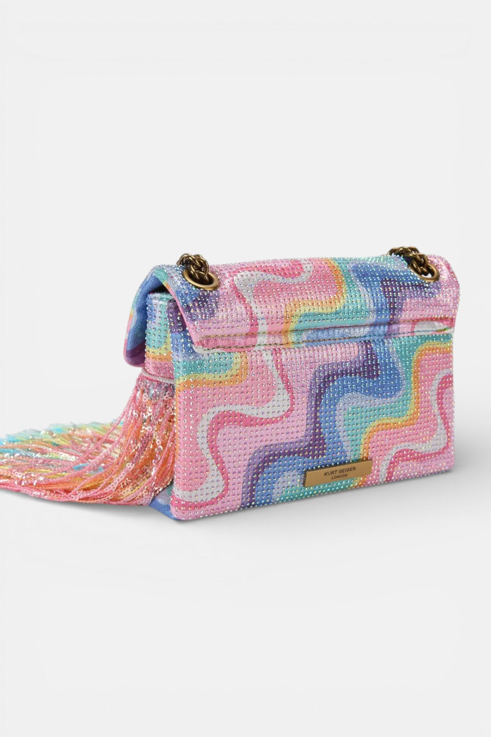 borsa a tracolla mini kensington fringe