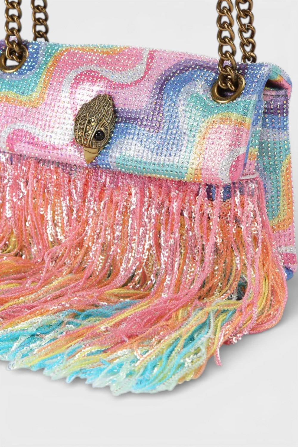 borsa a tracolla mini kensington fringe