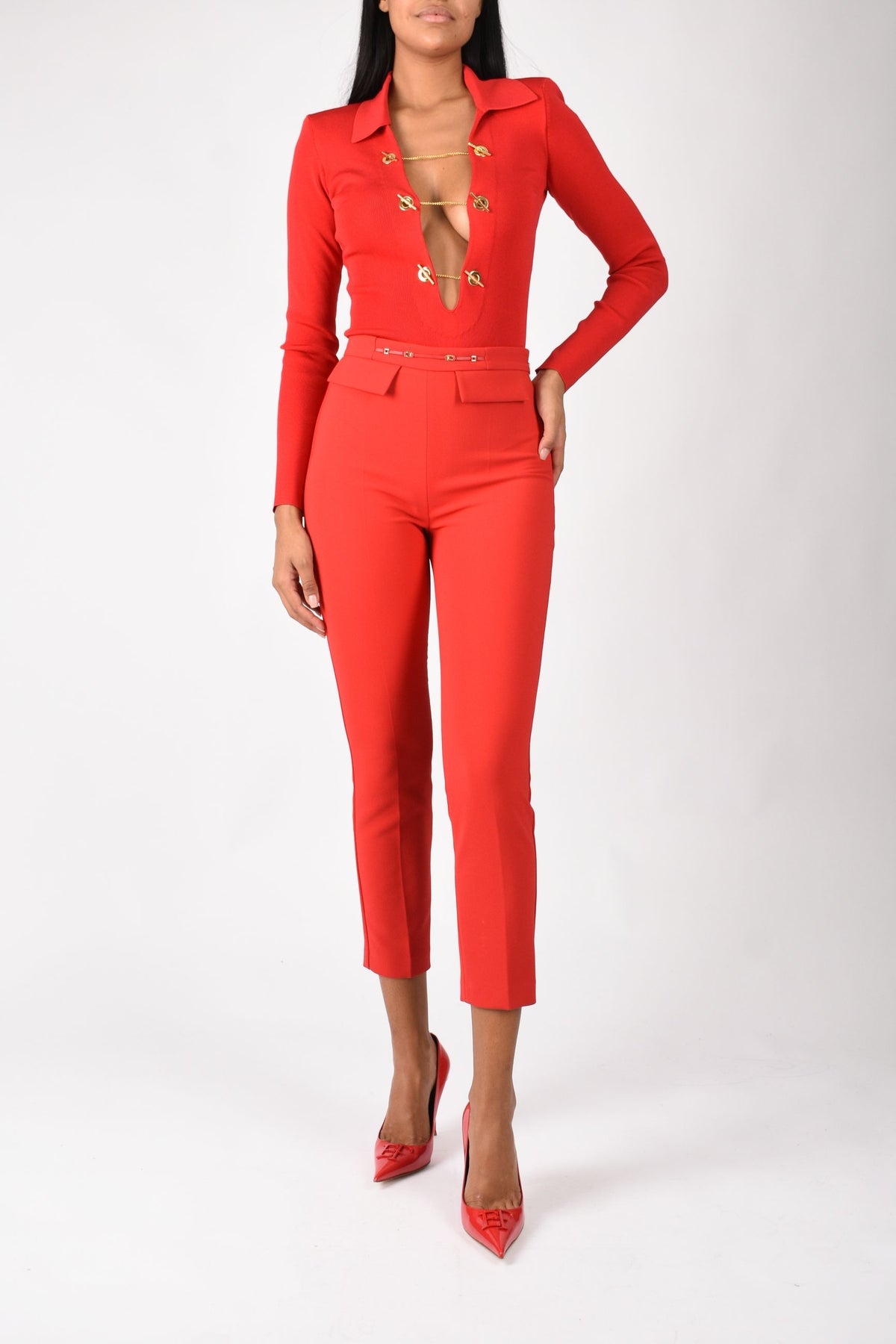 Pantaloni in doppio crêpe stretch PA19566E2
