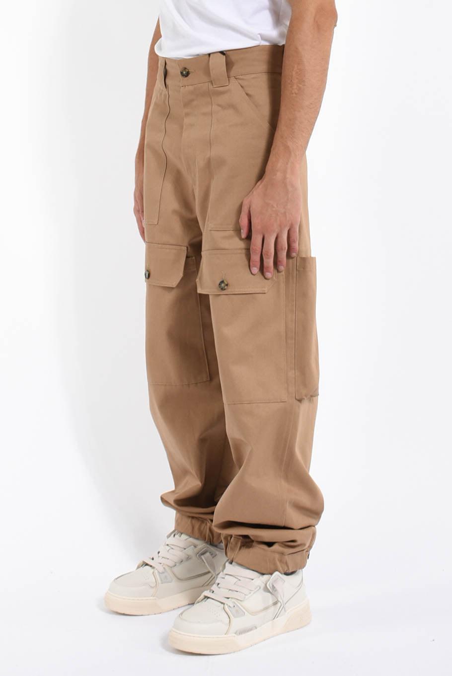 pantaloni cargo in cotone