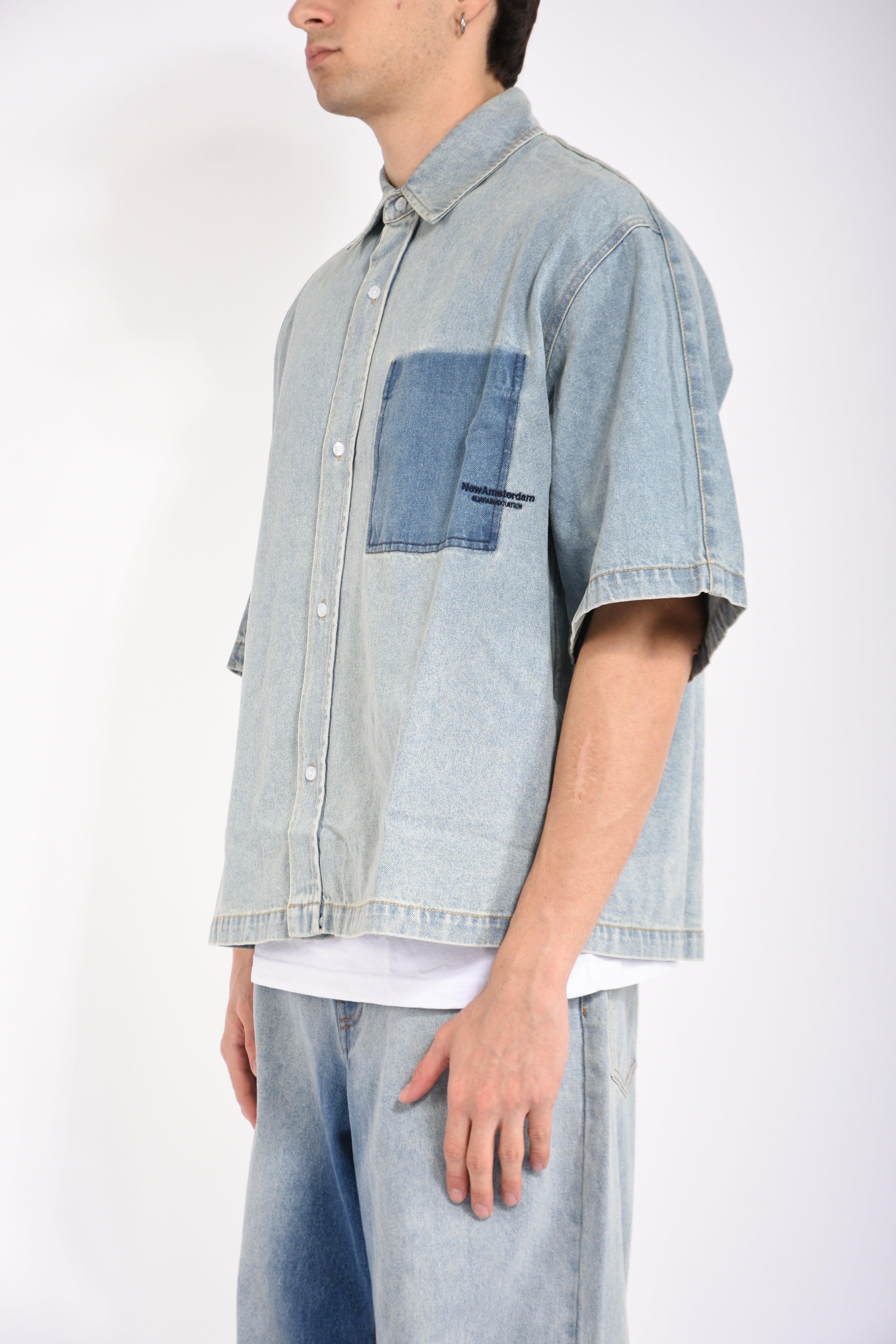 camicia lyocell short sleeves