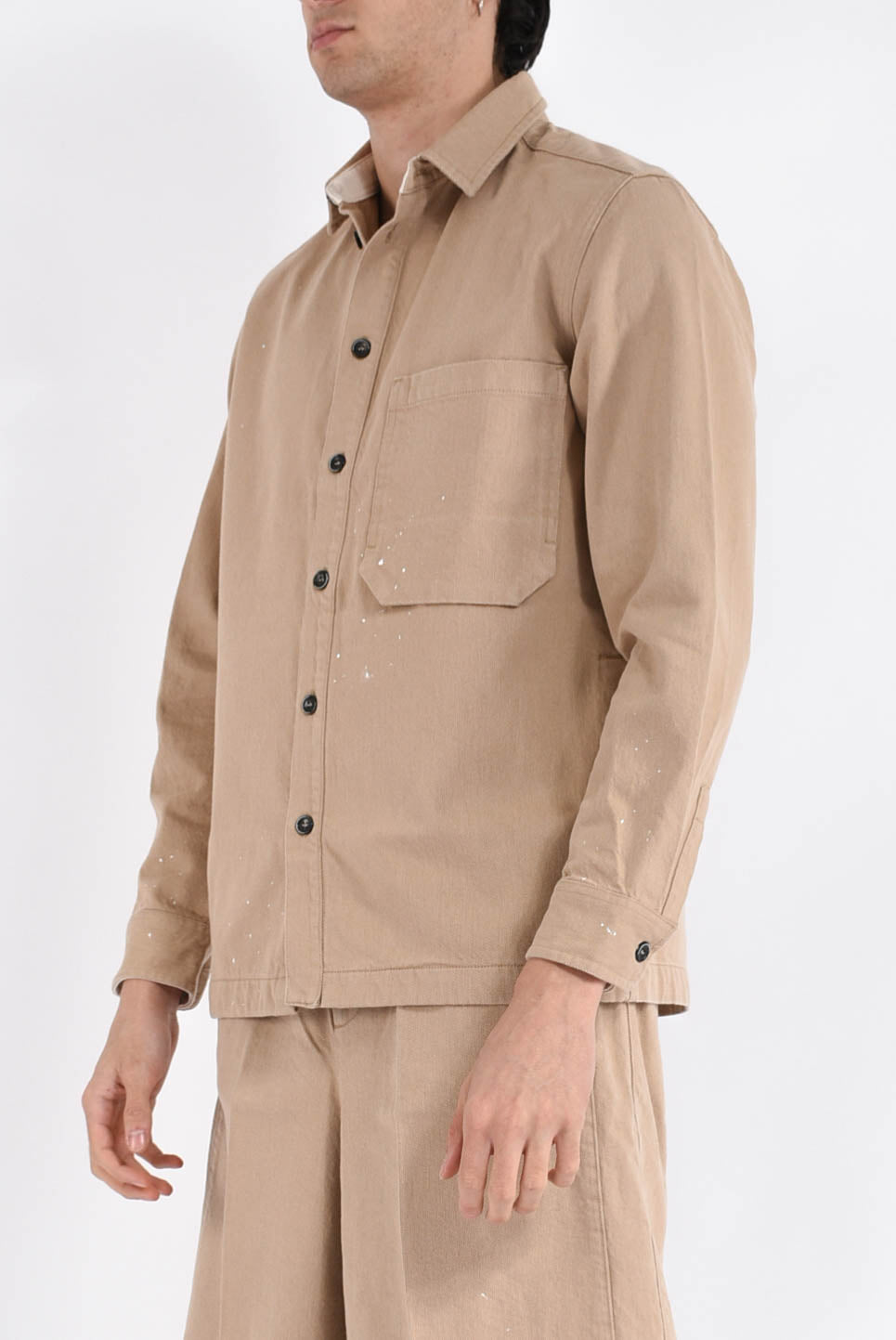 overshirt in cotone