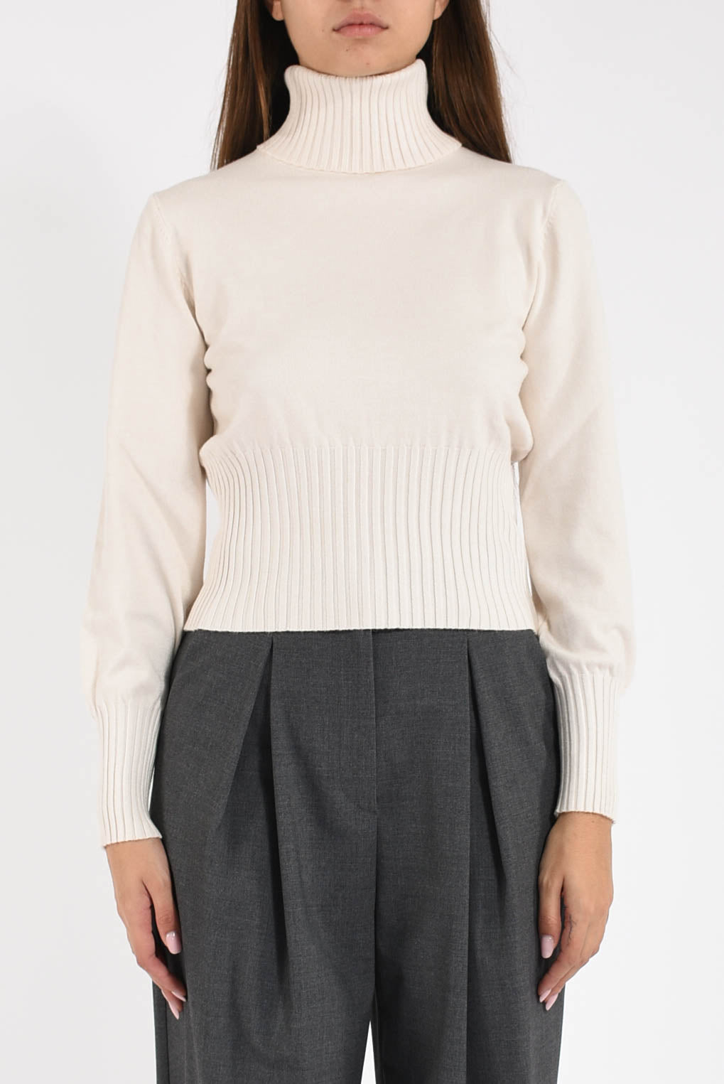 maglia in lana collo alto