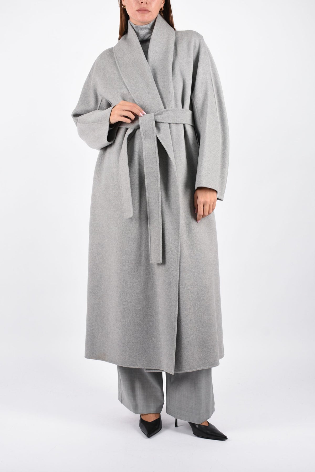 Cappotto a vestaglia in lana double SMMANNA 2629016043600