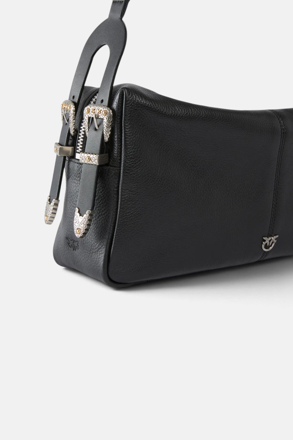 Borsa a spalla media Keeper Bag in pelle new biker 106676A2JG