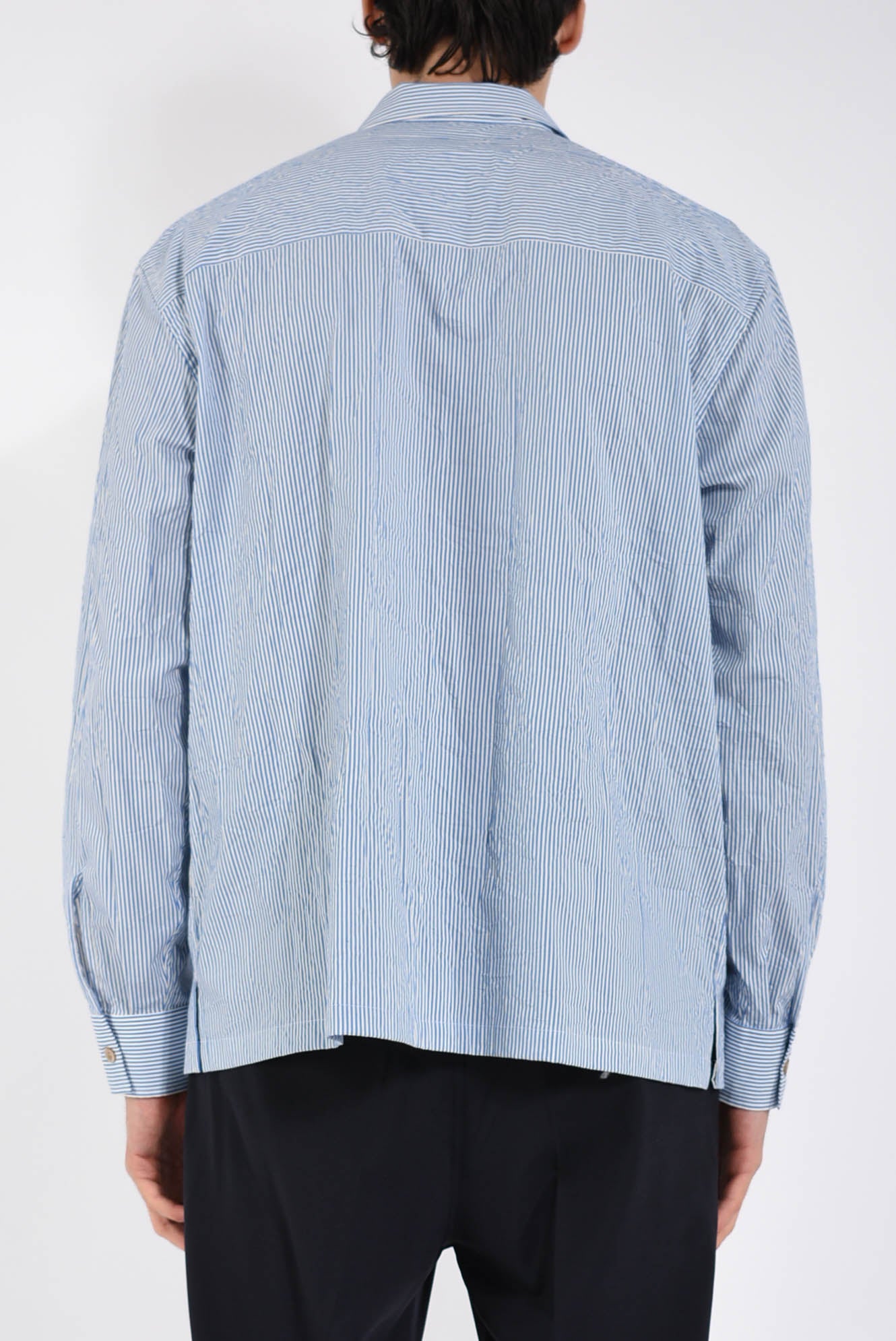 Camicia rigata in cotone