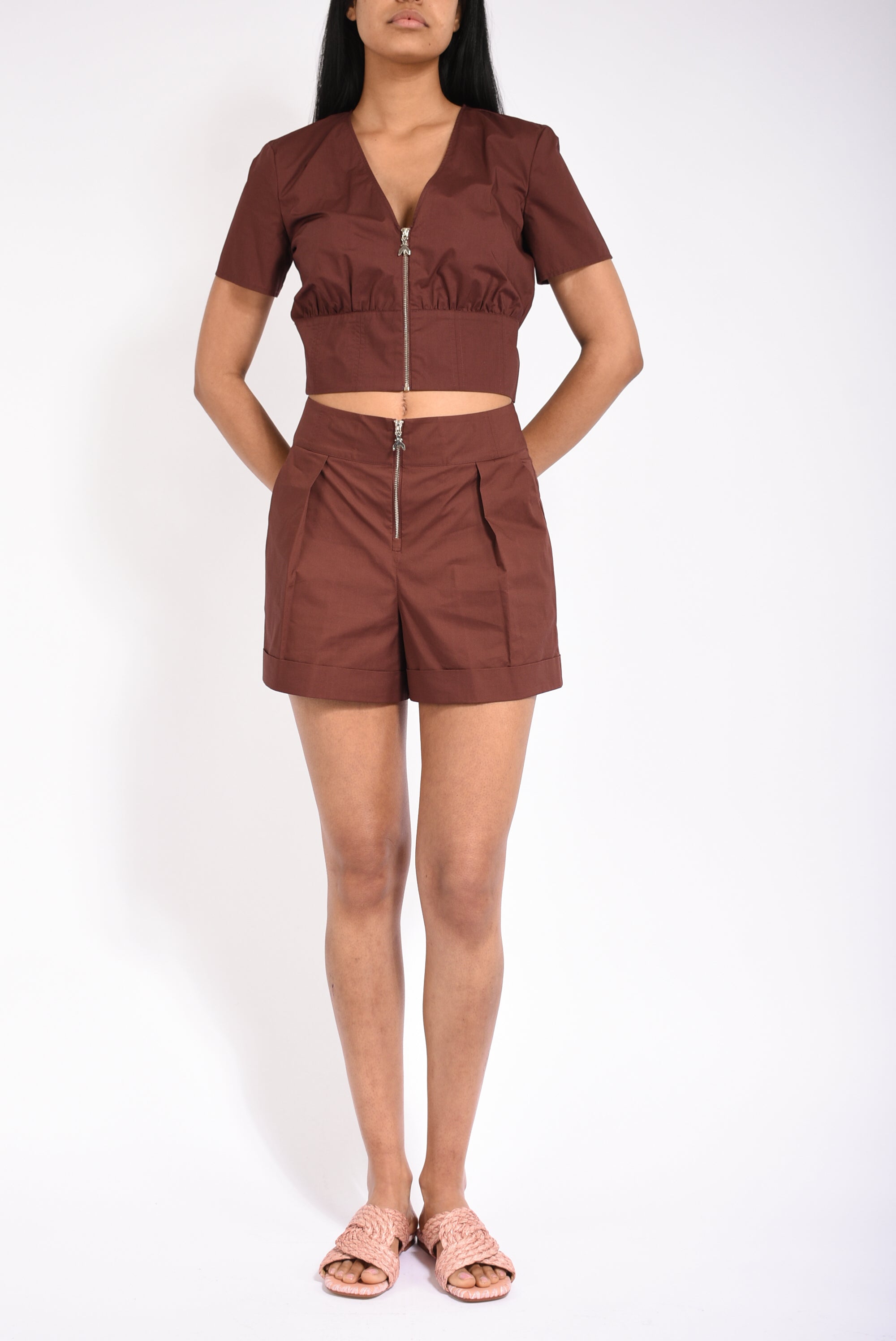 Shorts in popeline