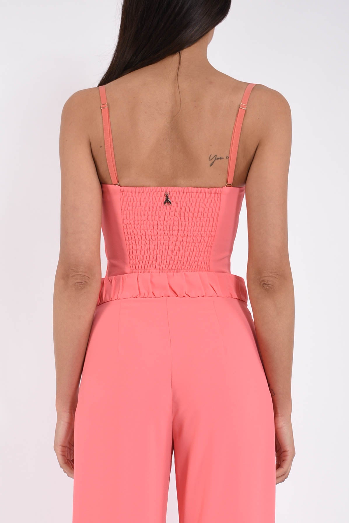 top a bustier in crepe