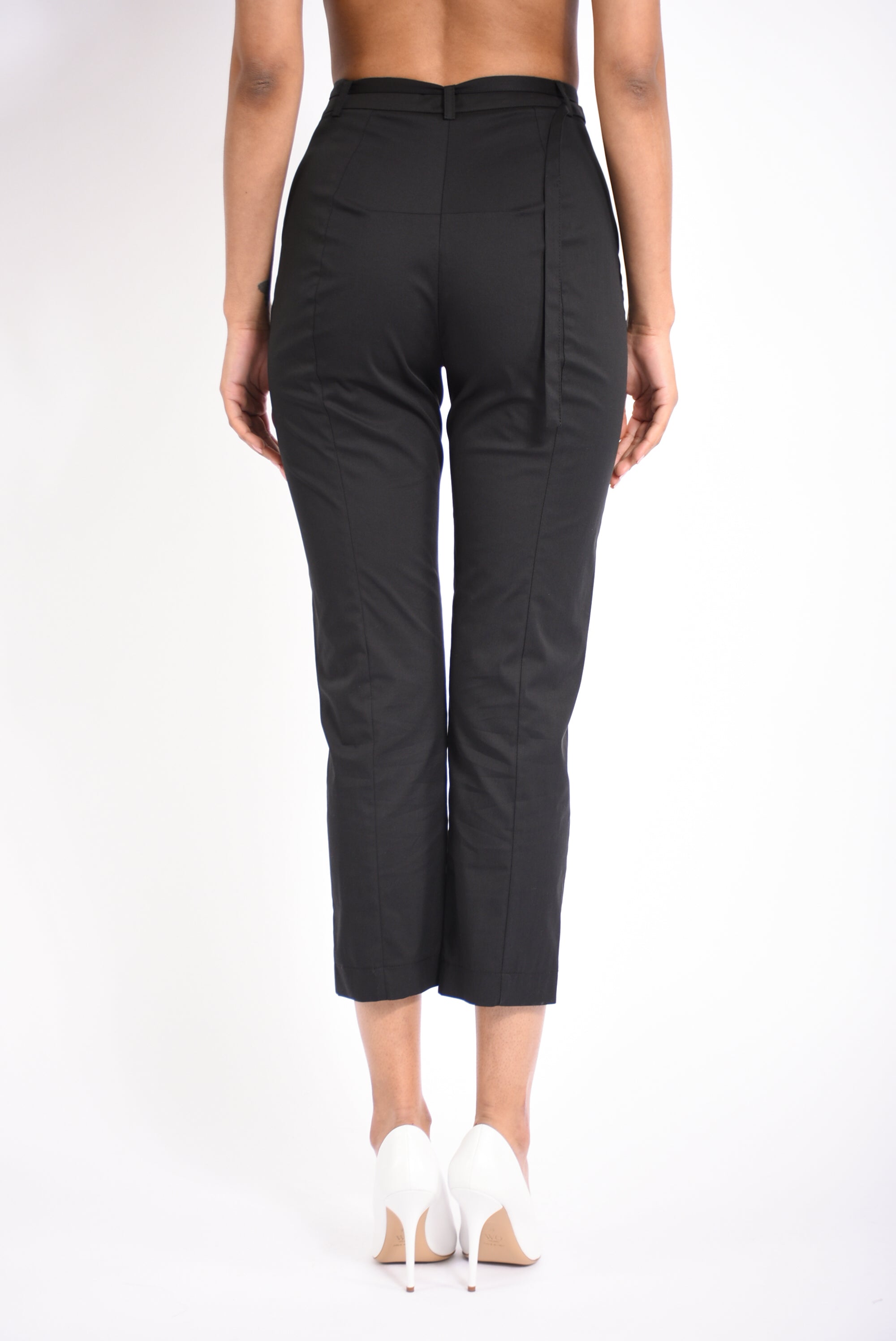 Pantaloni a sigaretta in popeline