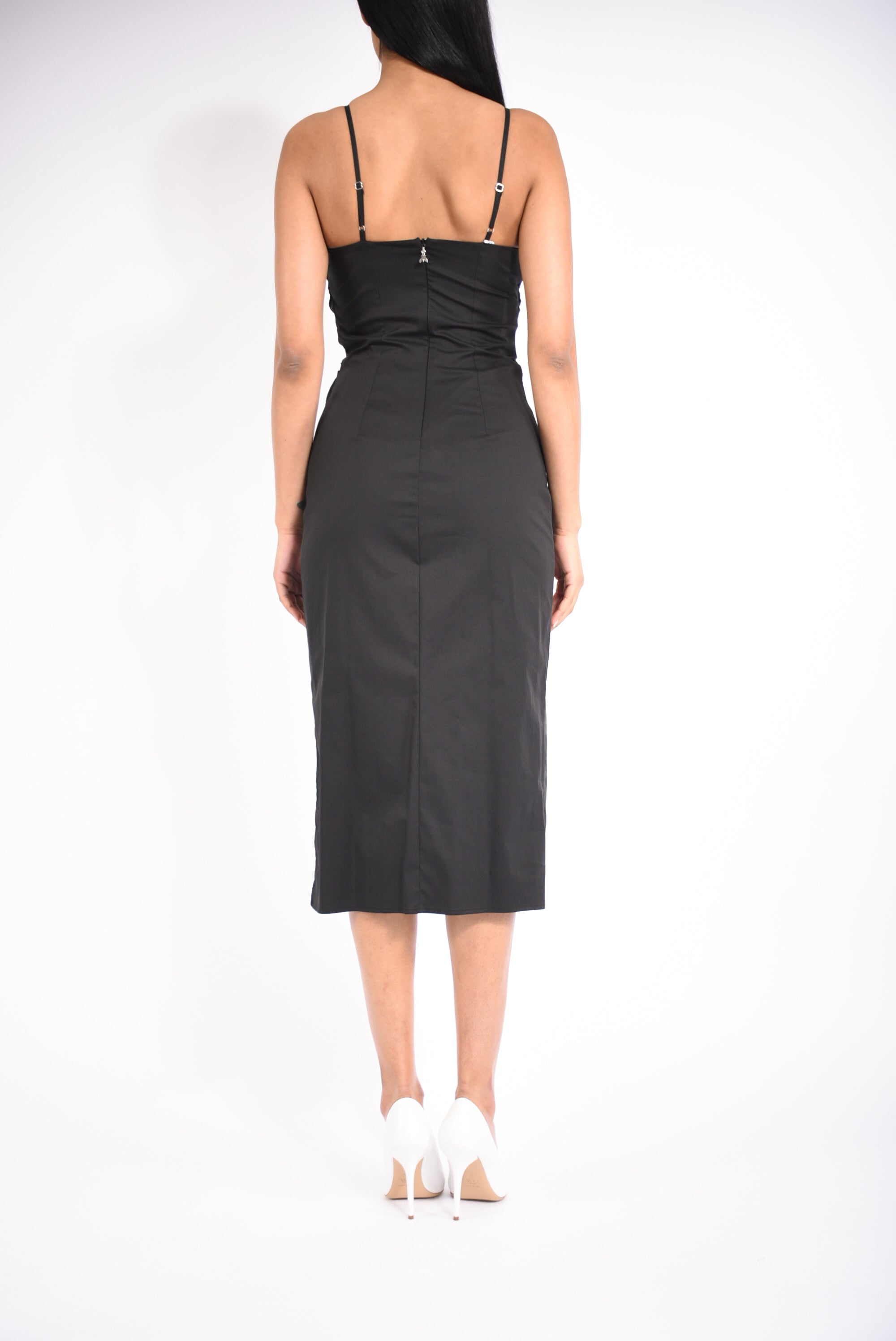 Abito midi bustier midi in popeline