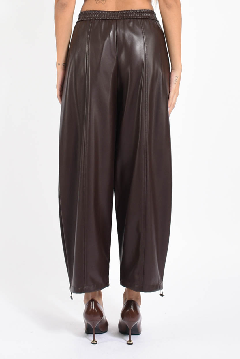 Pantaloni balloon effetto pelle
