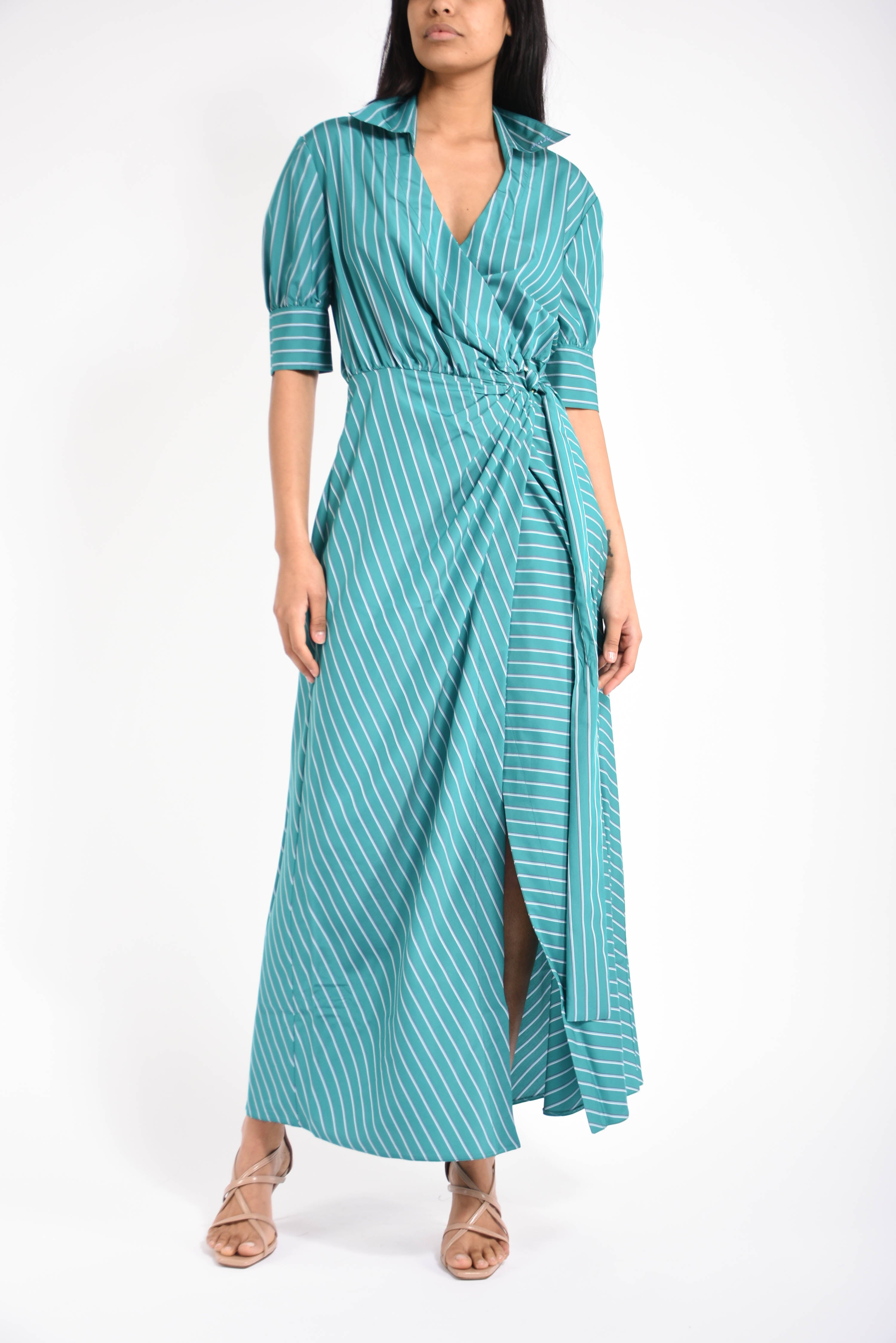 Abito lungo con motivo a righe alexandra