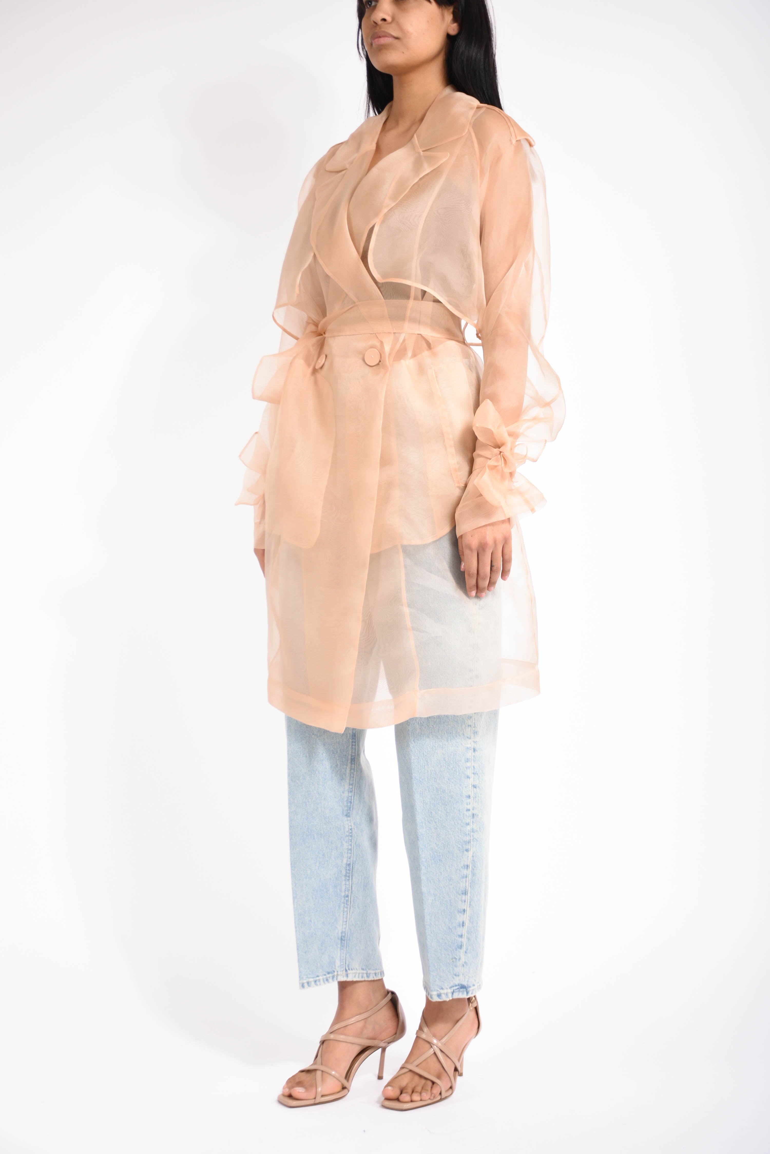 trench in organza cocco