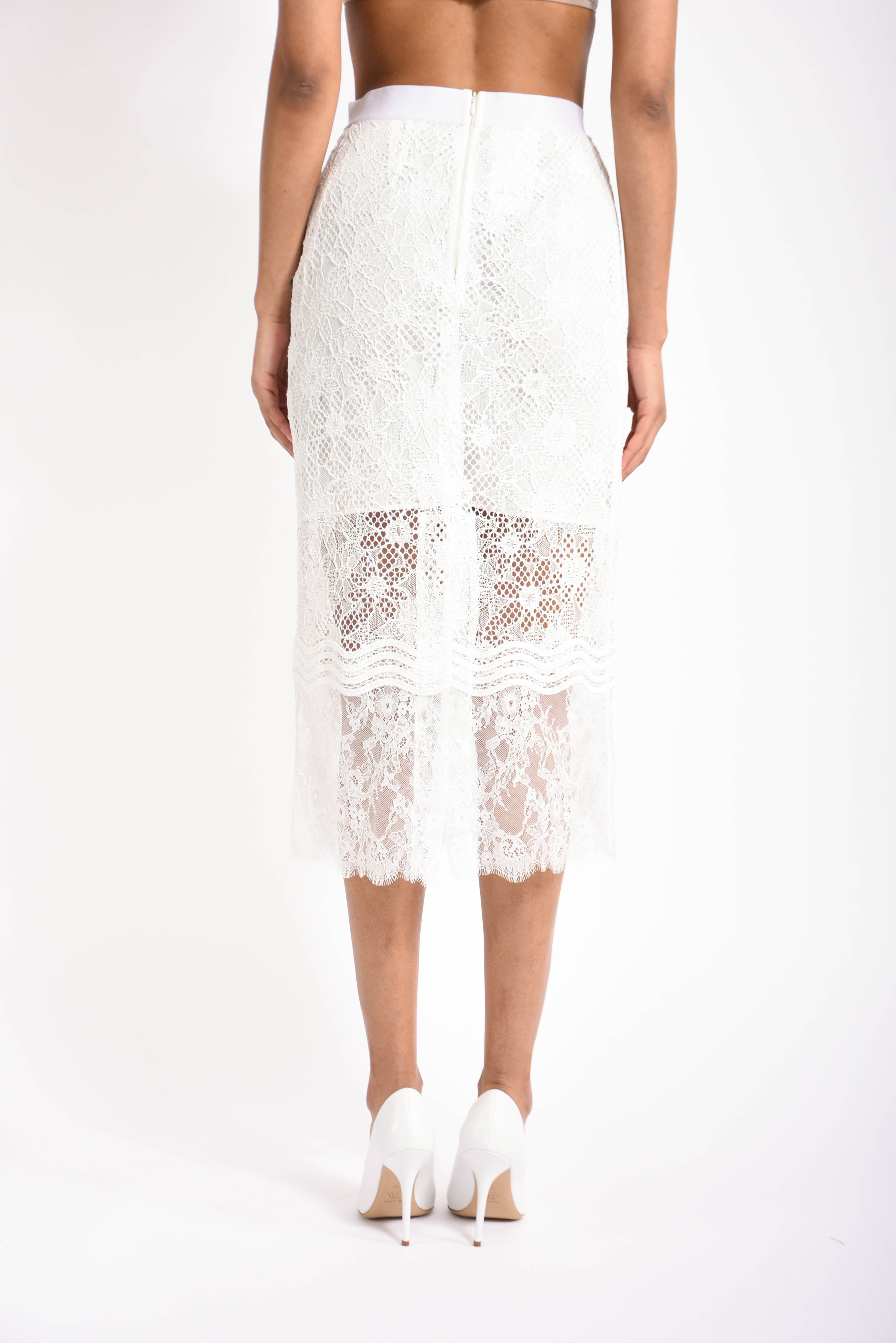 Gonna midi in pizzo harmonie