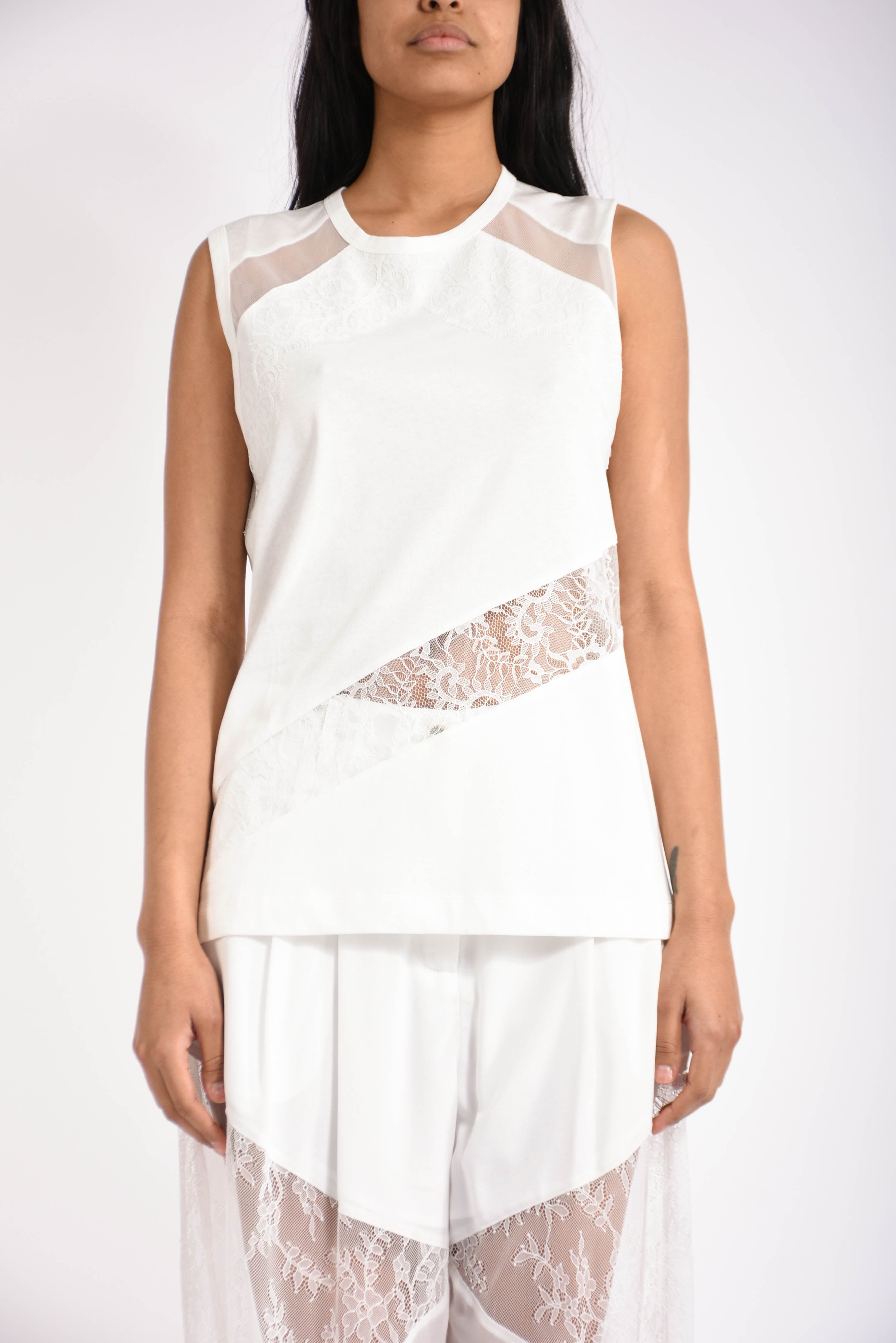 maglia con dettagli in pizzo molly