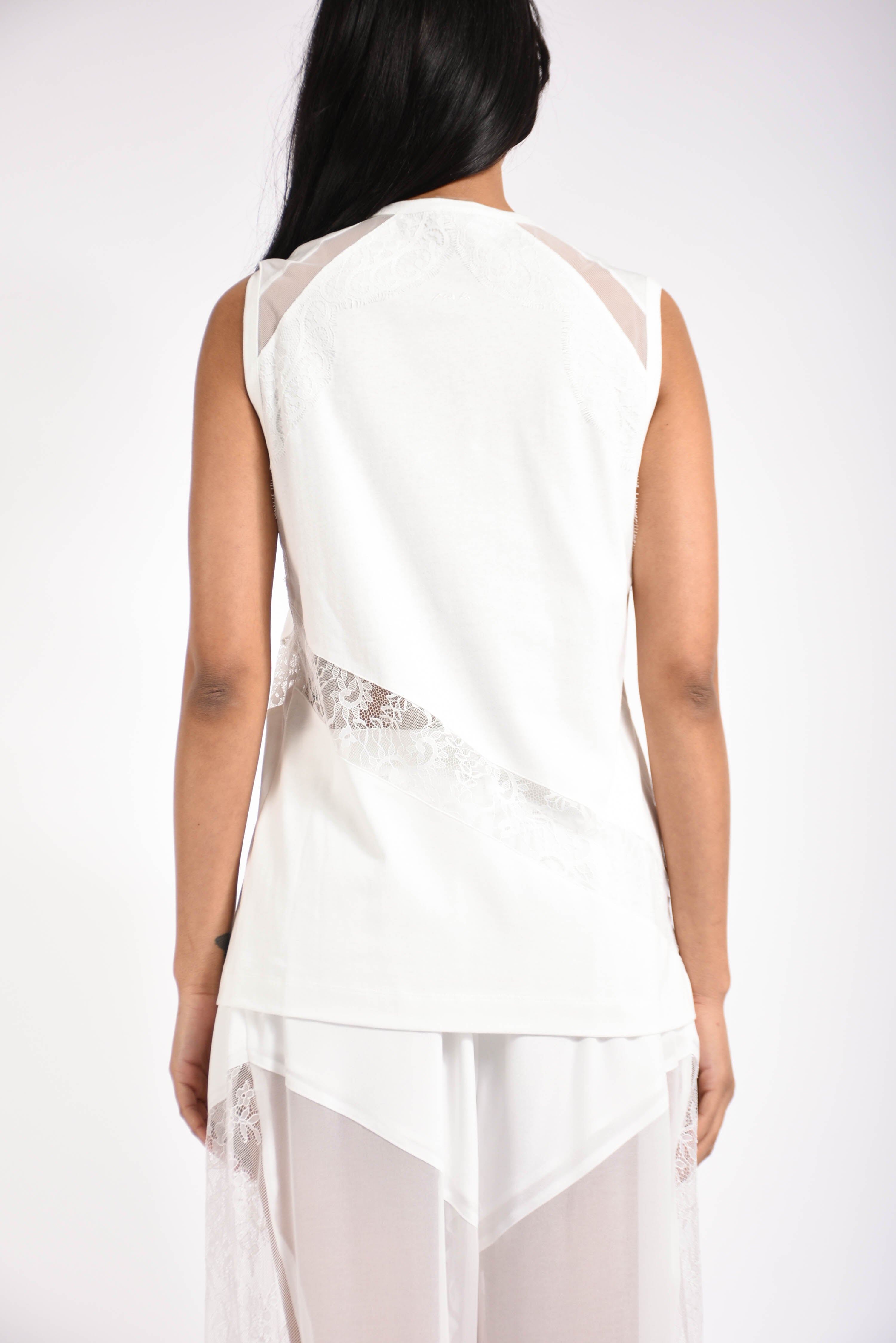 maglia con dettagli in pizzo molly