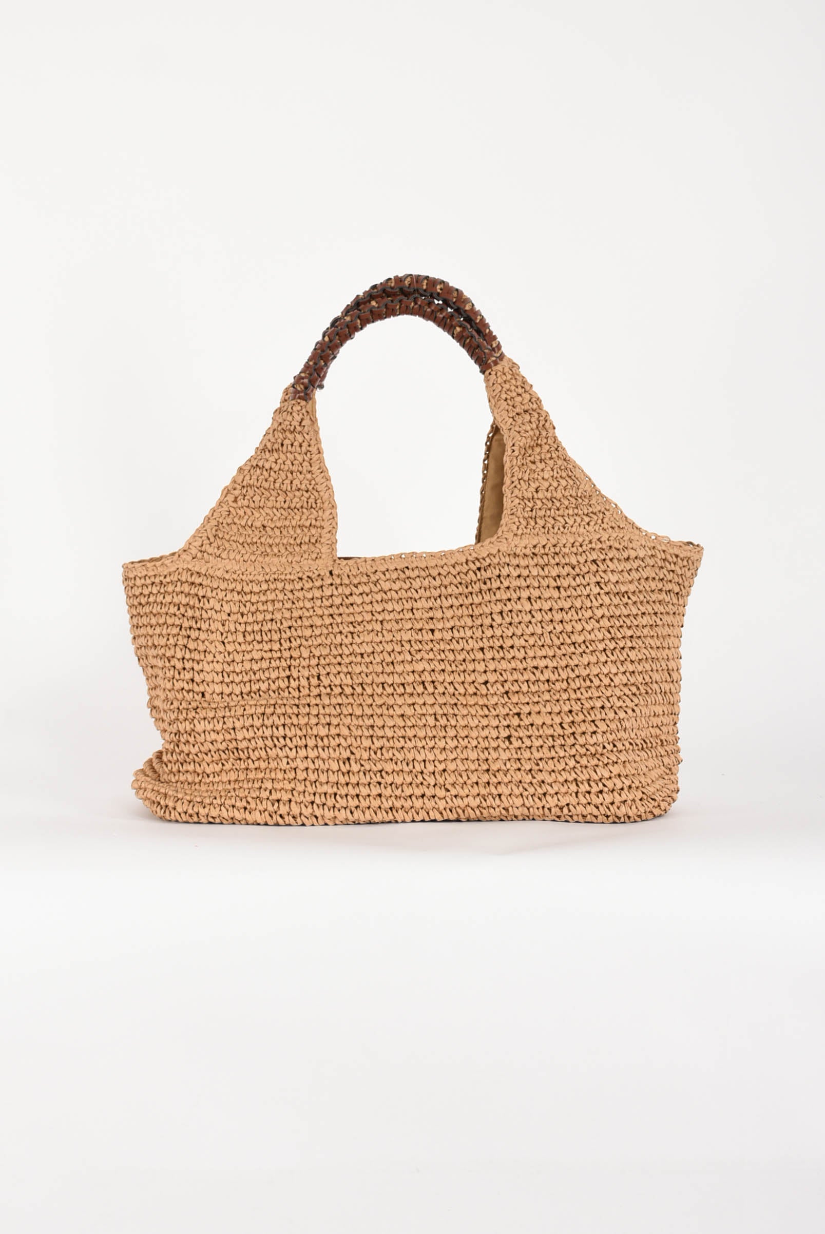 borsa shopper cesto paglia